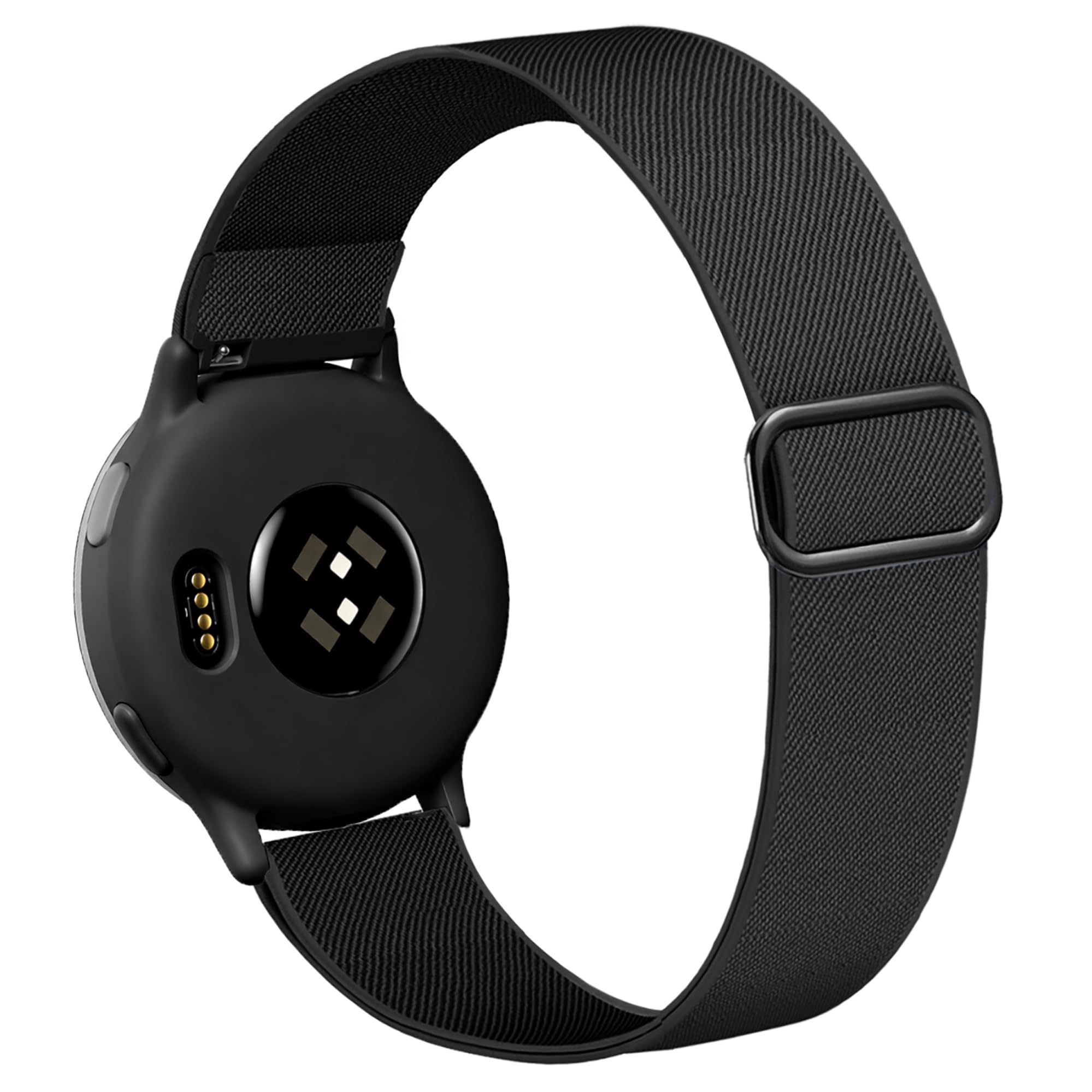 Laband 20mm Sport Stretchy Ankle/Arm Strap Compatible with Garmin Vivoactive 6/5/3/3 Music/Forerunner165/55/645/245/570 42mm Band,Soft Breathable Nylon Bicep Watch Strap for Venu/Venu Sq 2 Women Men