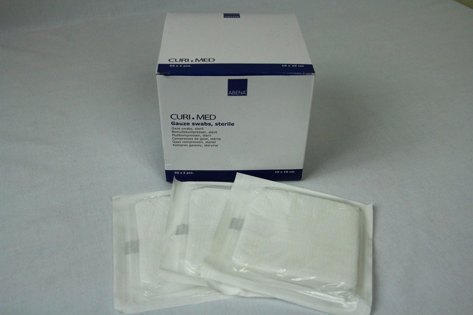 Curi-Med Sterile gauze swabs white, 10 x 10 cm / Pack of 100