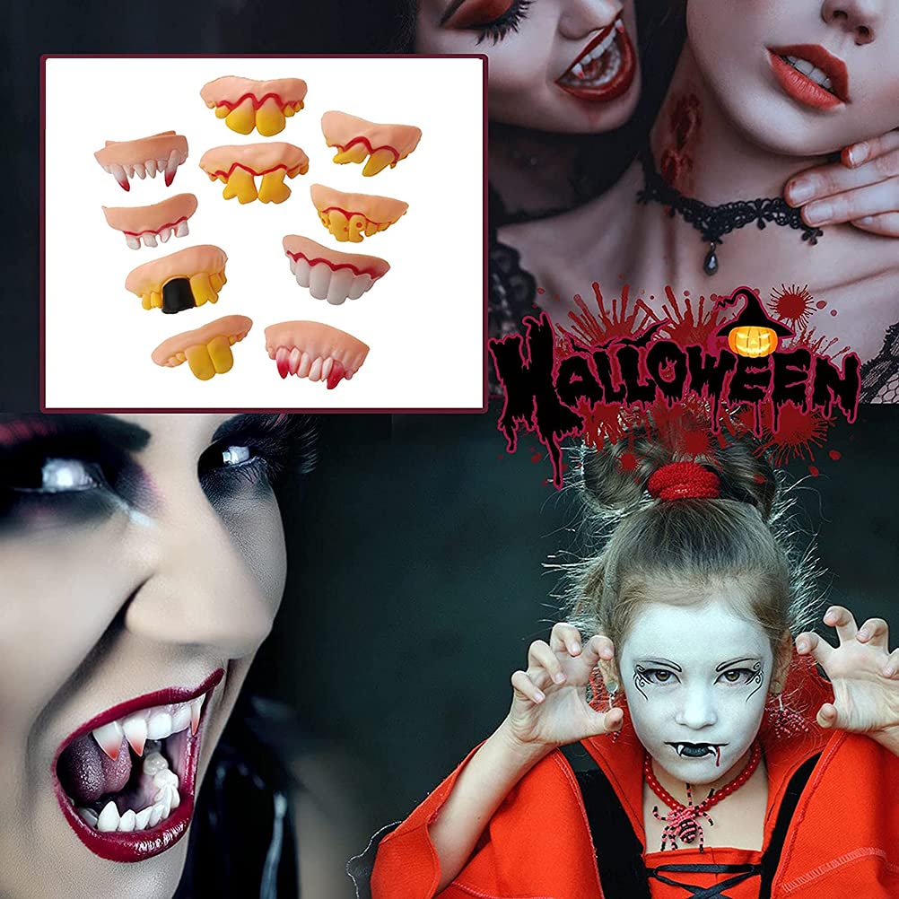 Dents D'horreur Fausses D'Halloween Accessoires Vêtements Vampires