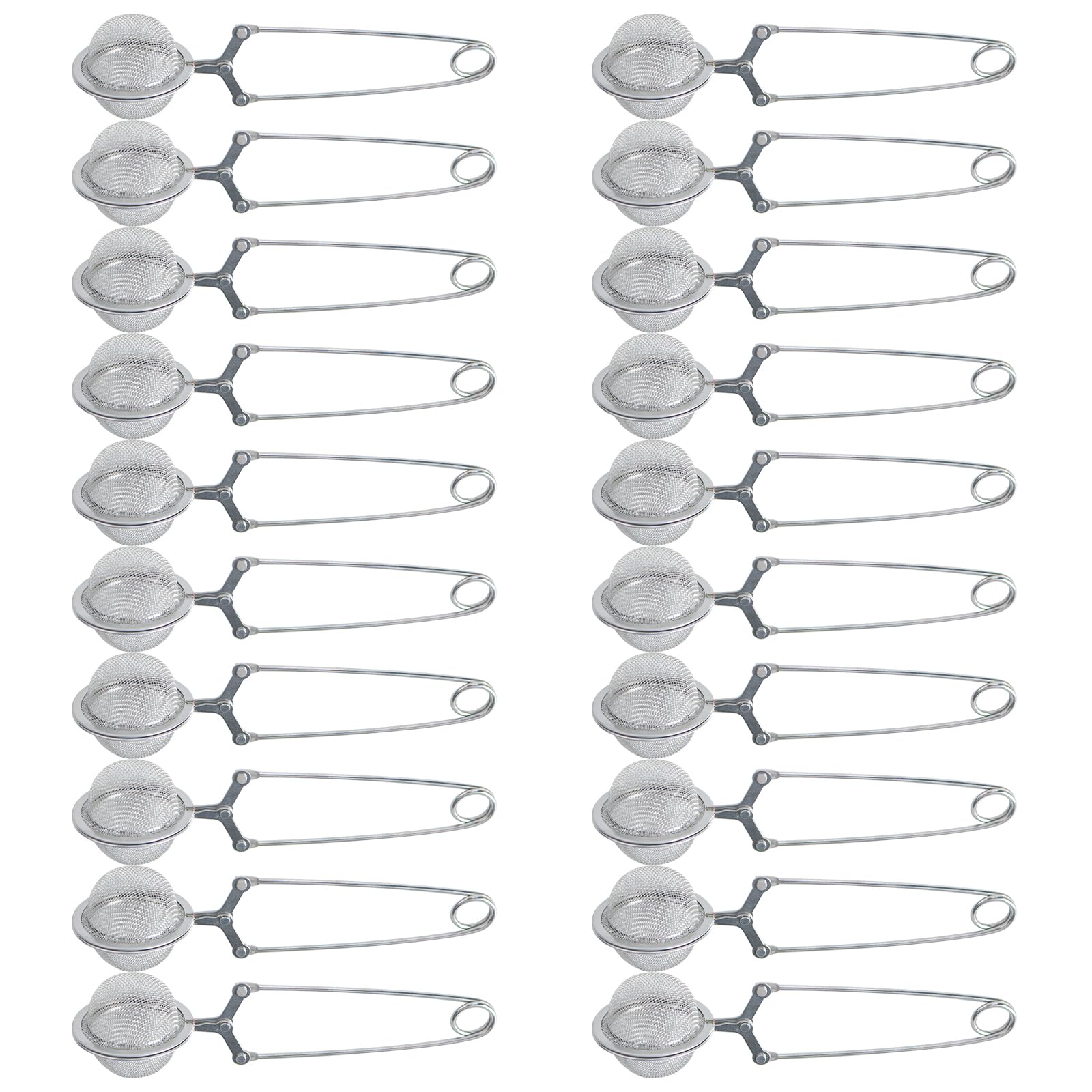 Tea Infuser 20 Pcs Tea Infusers for Loose Tea,Tea Strainers for Loose Tea, Tea Ball with Handle Tea Strainers Metal Tea Filter Reusable Tea Bag Strainers for Loose Tea