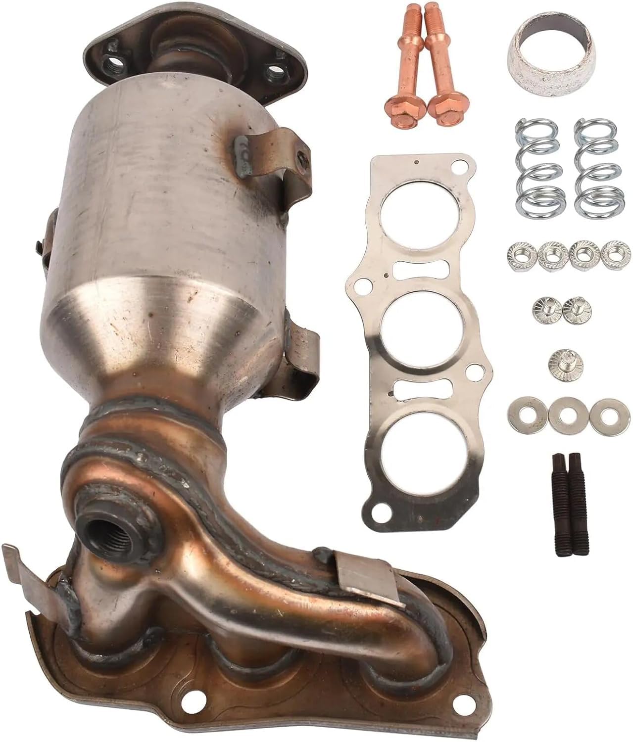 Catalizzatore con kit di montaggio kit guarnizioni adatto per C1 107 PM PN Aygo AB10 2005-2014, accessori auto codice 0342.K0 0342K0 0342K3 0342K8