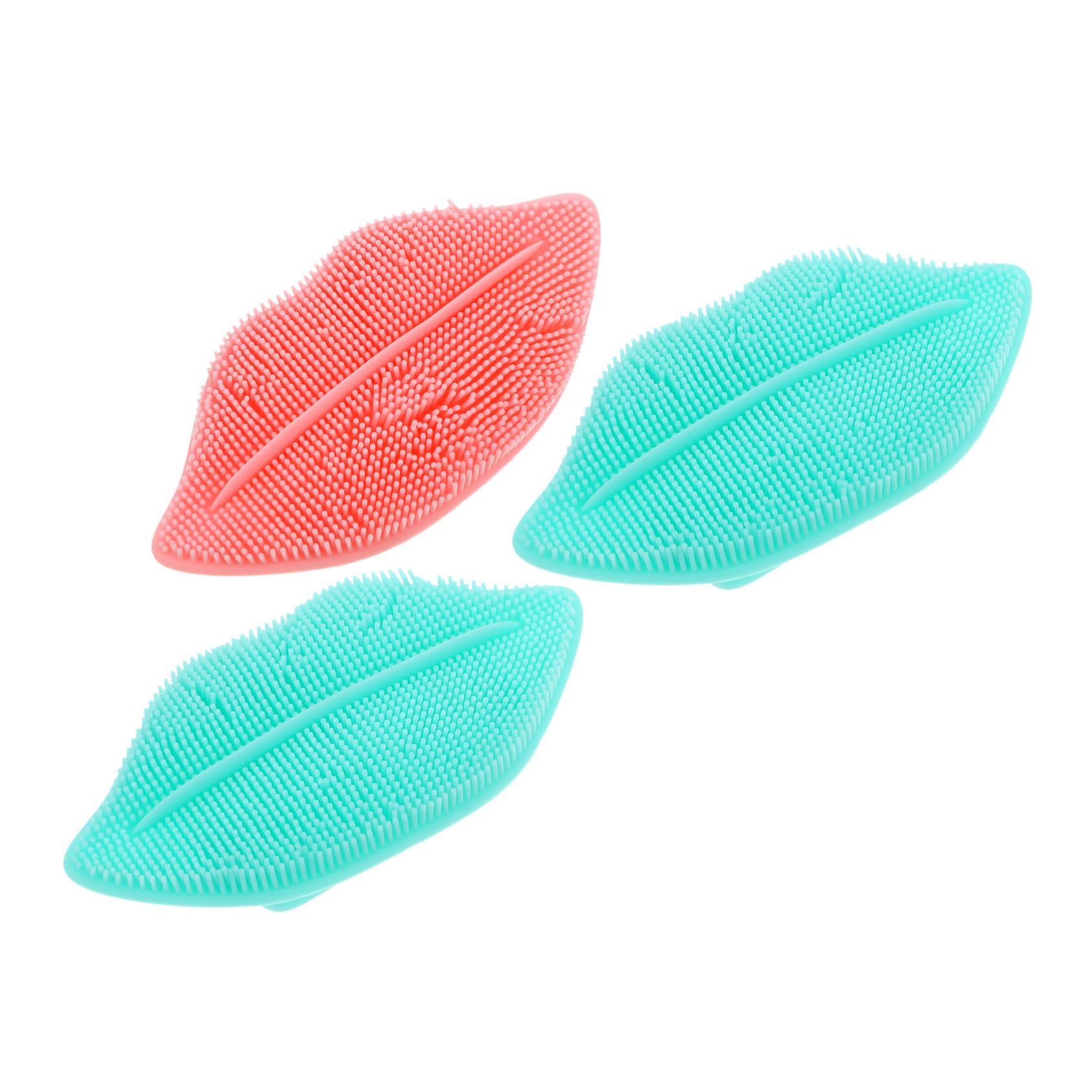 Gogogmee Piece Face Wash Brush Set Facial Cleansing Brush Silicone Exfoliator for Deep Cleaning Lip Scrubber for Women Random
