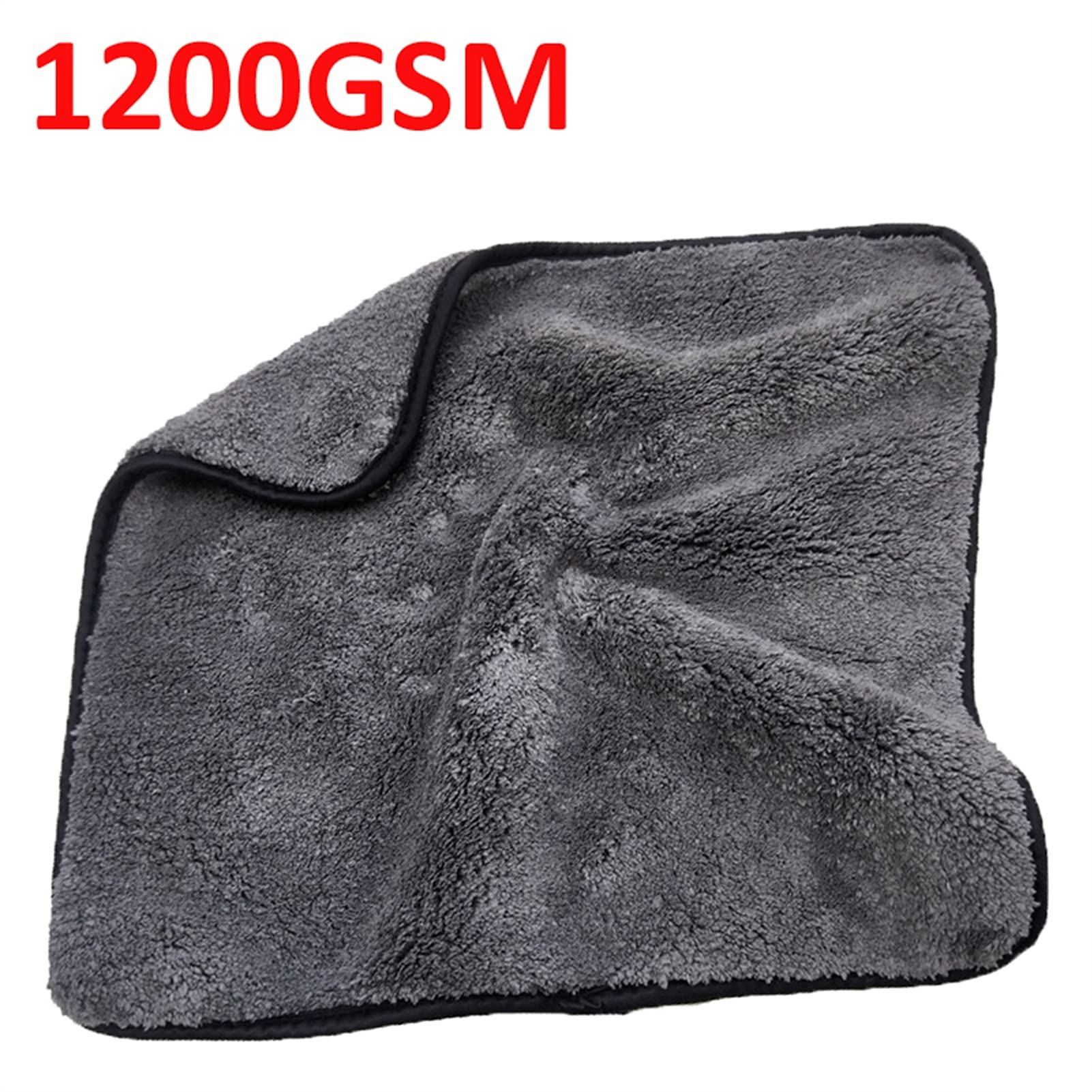 Toalla seca Absorbente Lavado de autos Toalla de microfibra Limpieza de autos Paño de secado Toalla de secado de tamaño extra grande Cuidado de autos Accesorios para autos (Color : Black) (Black)