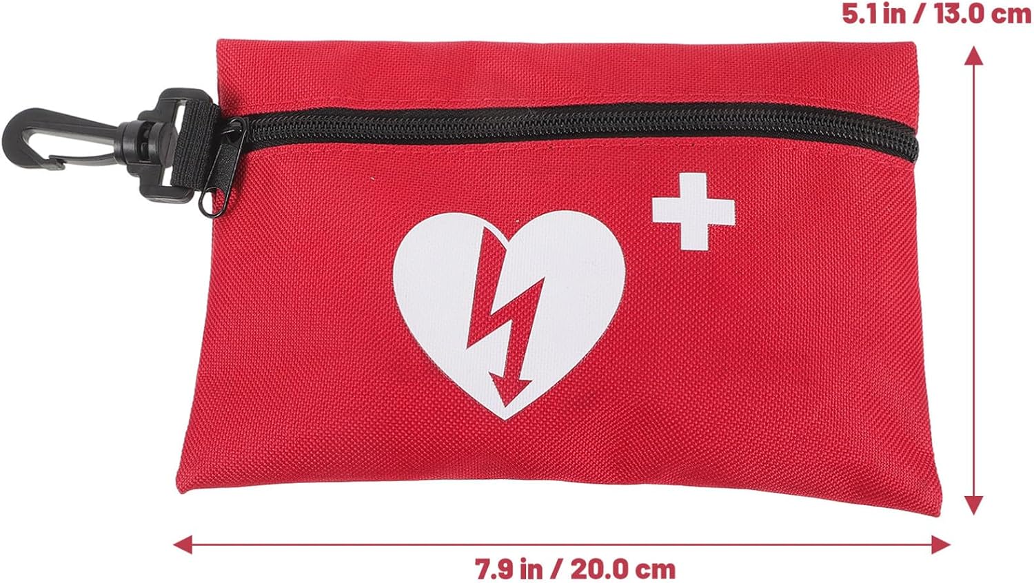 Portable Emergency Survival Backpack Storage Bag, Outdoor First Aid Medication Organizer, with Zipper, Empty Travel Case for Camping and Car Use Random Color