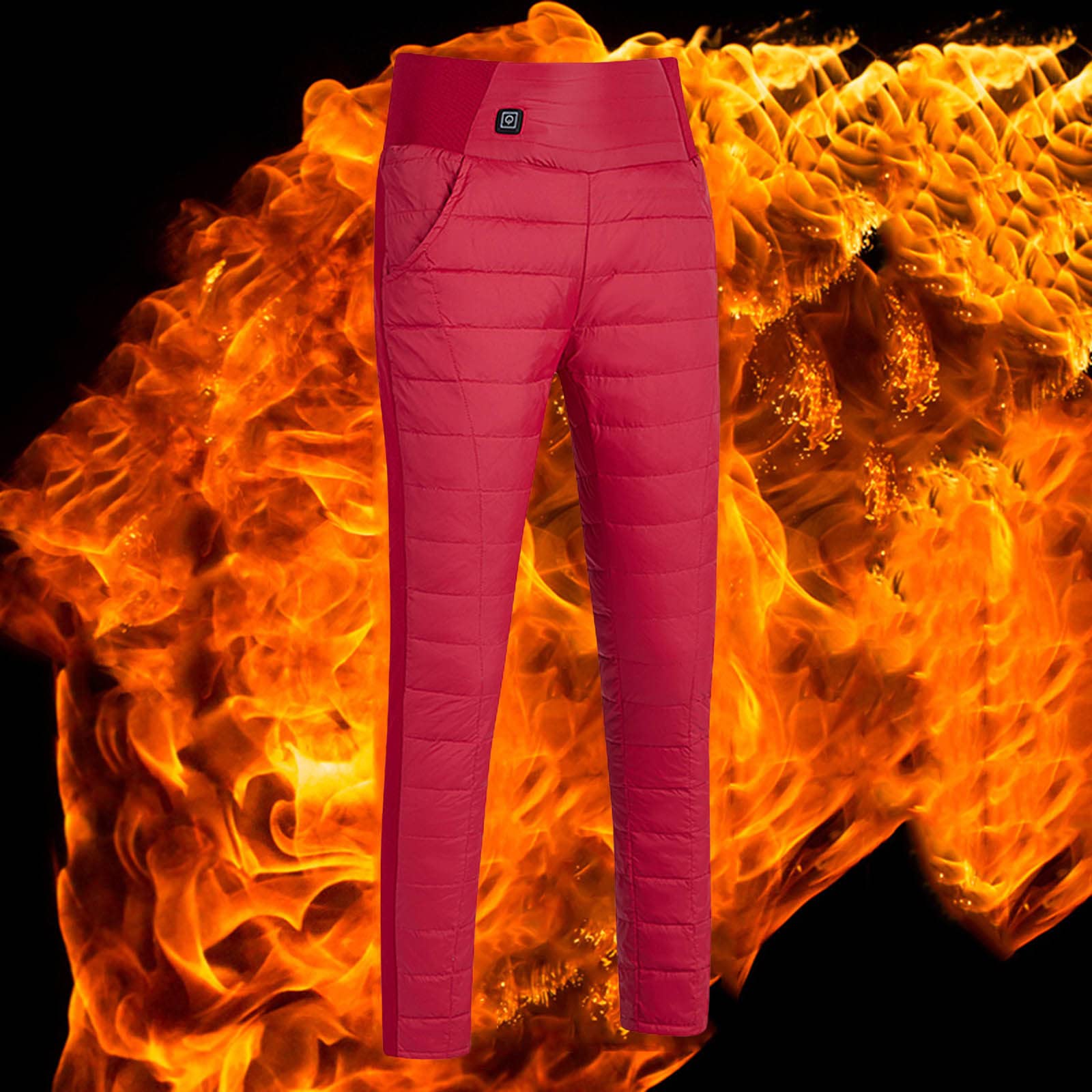 Thermohose Damen Warm Lang Winterhose Gefütterte Bequeme Daunenhose