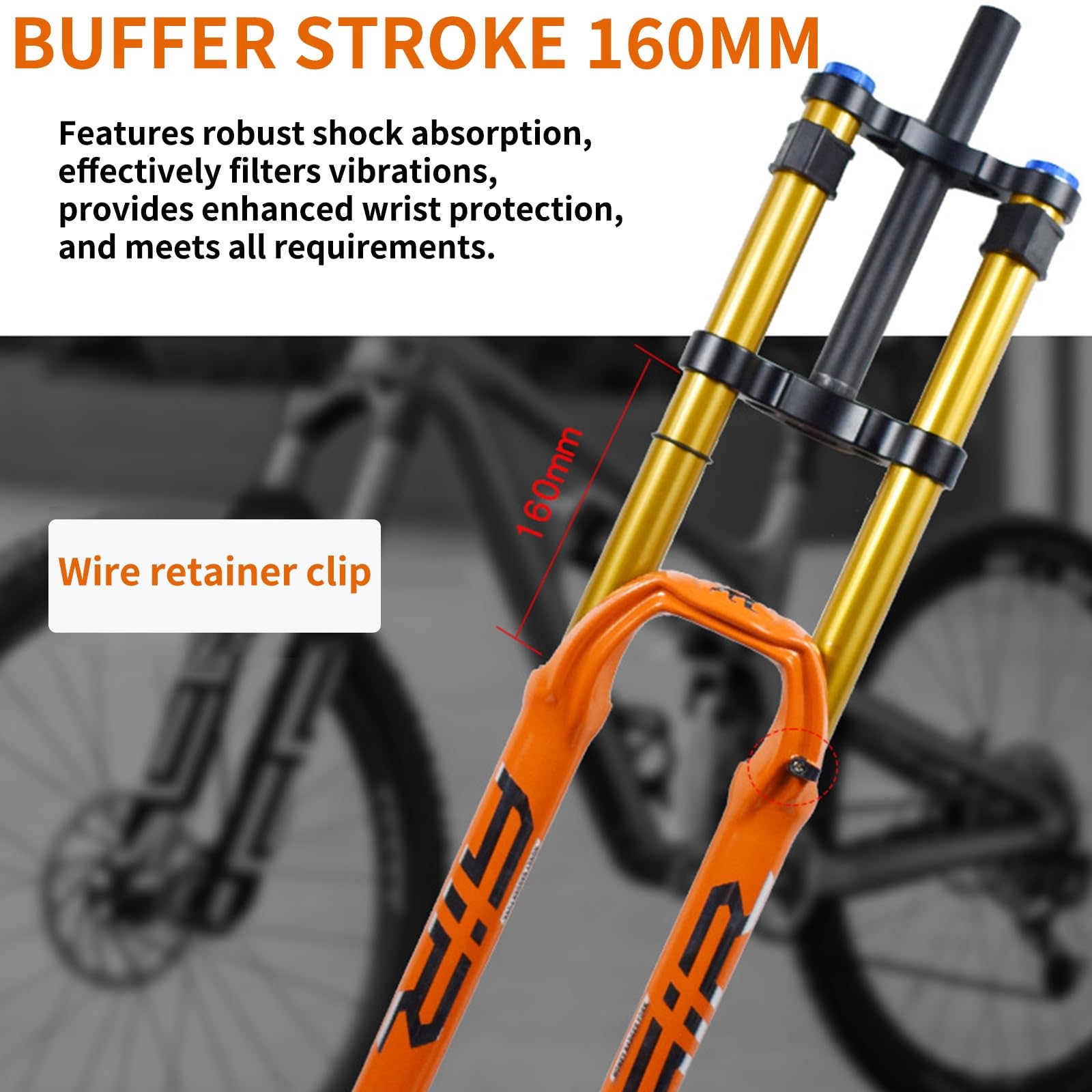 Amazon.co.jp: ダウンヒルマウンテンバイクサスペンションフォーク 26