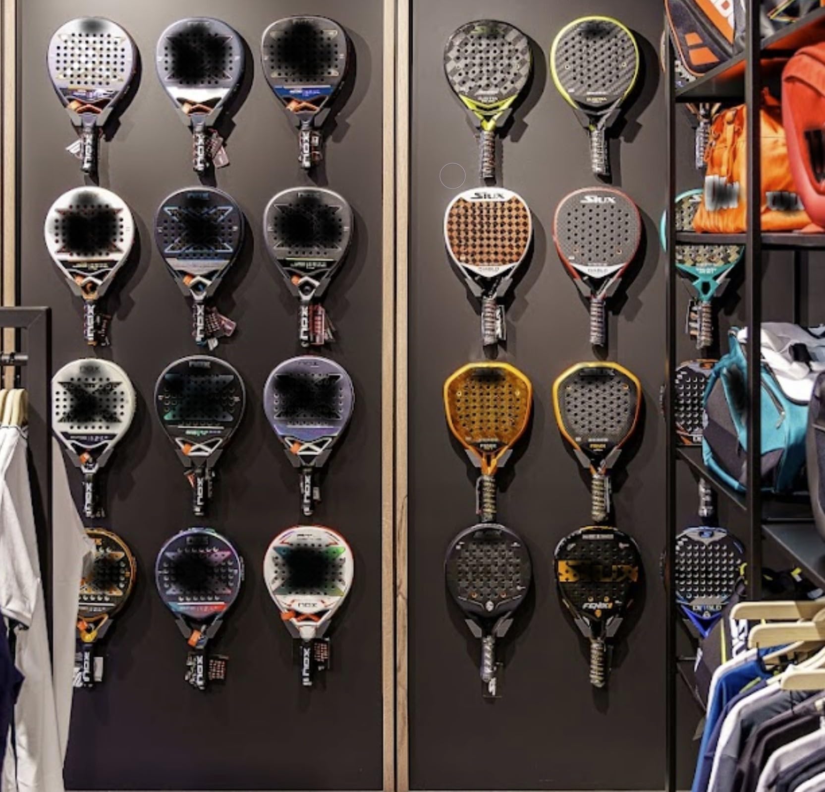 Conjunto De 2 Colgantes Para Raquetas De Paleta De Montaje En Pared