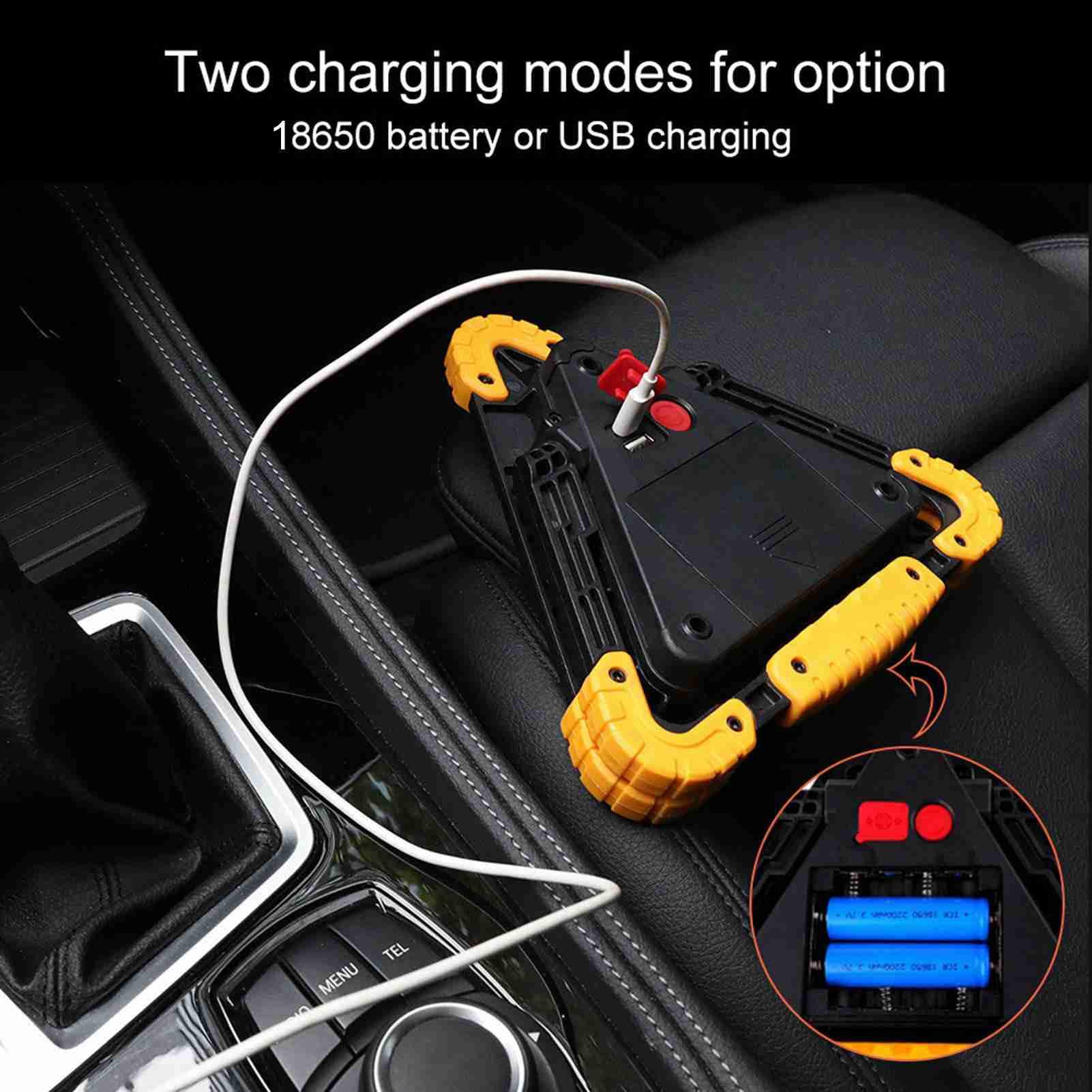 Triangle d'arrêt d'urgence multifonction 30 W pour voiture avec voyant d'avertissement LED rouge