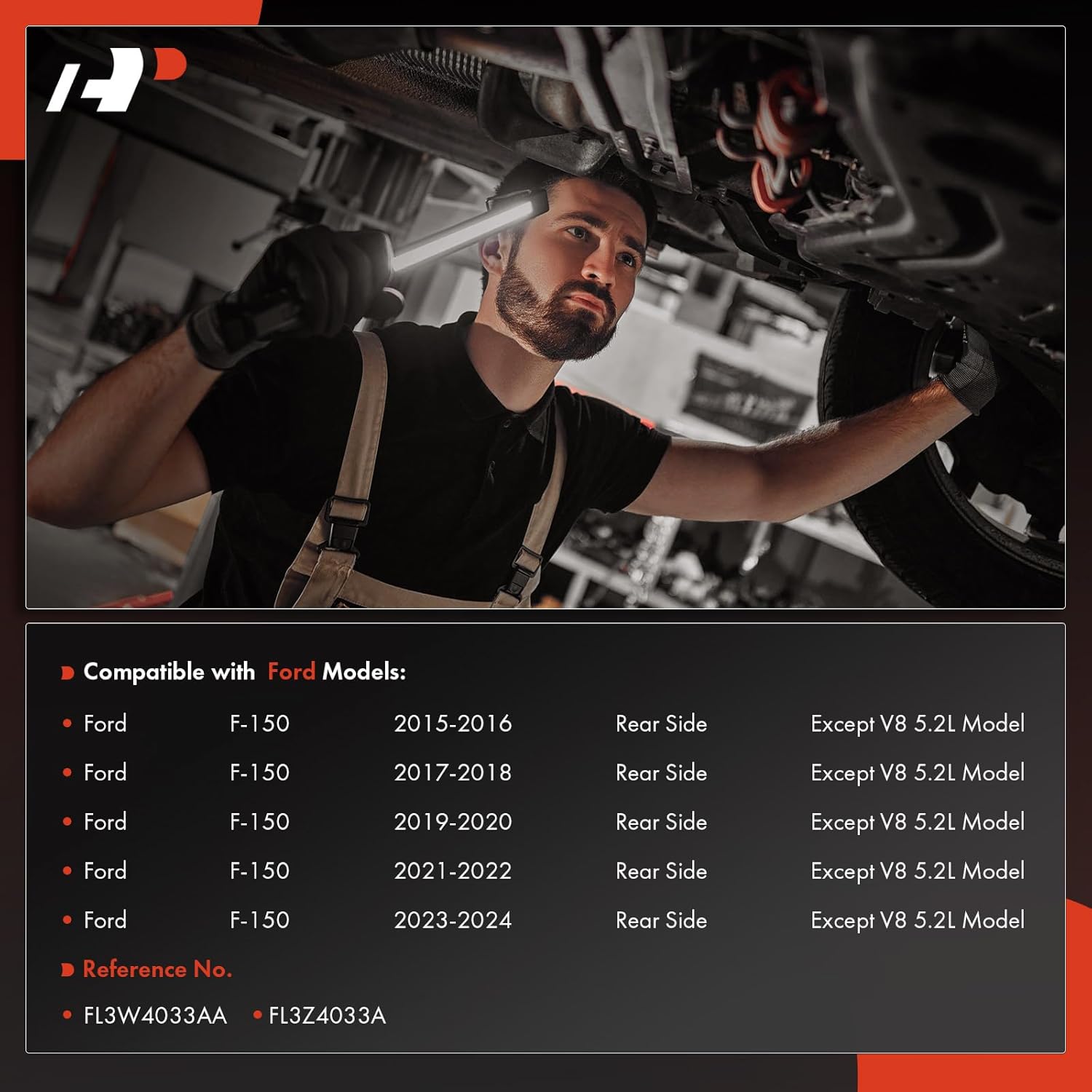 A-Premium Rear Differential Cover Compatible with Ford F-150 F150 2015-2024, 5.2L