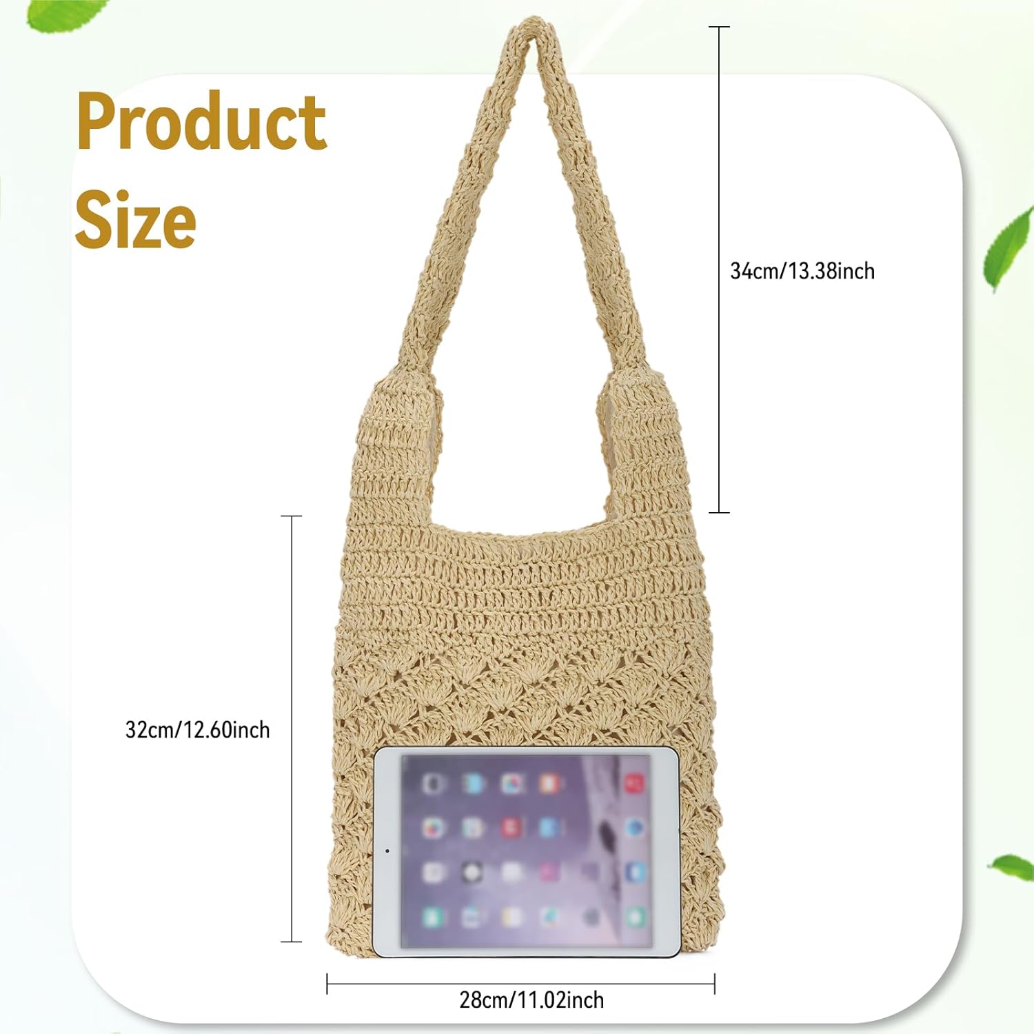 Freie Liebe Beach Bag for Women 2025 Summer Woven Shoulder Purses Straw Bags Boho Handbags for Vacation - Image 3