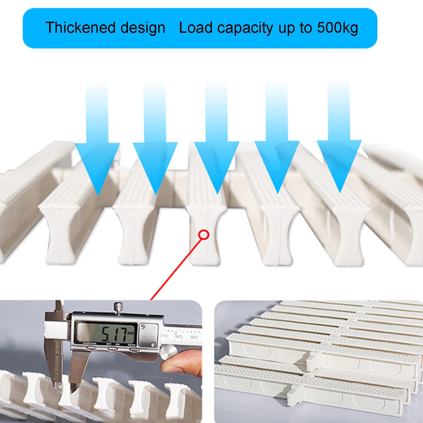Rejilla de desbordamiento para Piscina, Rejilla de Canal Duradera de plástico PPS, para entradas, Rejillas de canalones, Patios, Cubiertas de Piscina (Blanco, 30 cm)