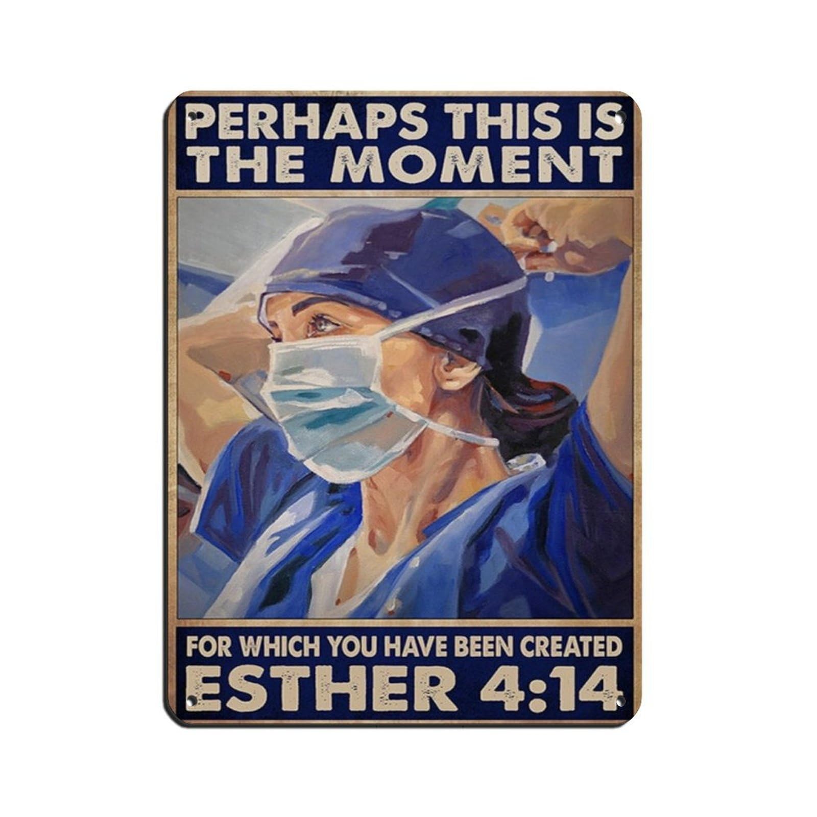 Nurse And Doctor Poster Tin Sign Vintage Metal Pub Club Cafe Bar Home Wall Art Decoration Poster Retro 12x16inch(30x40cm)