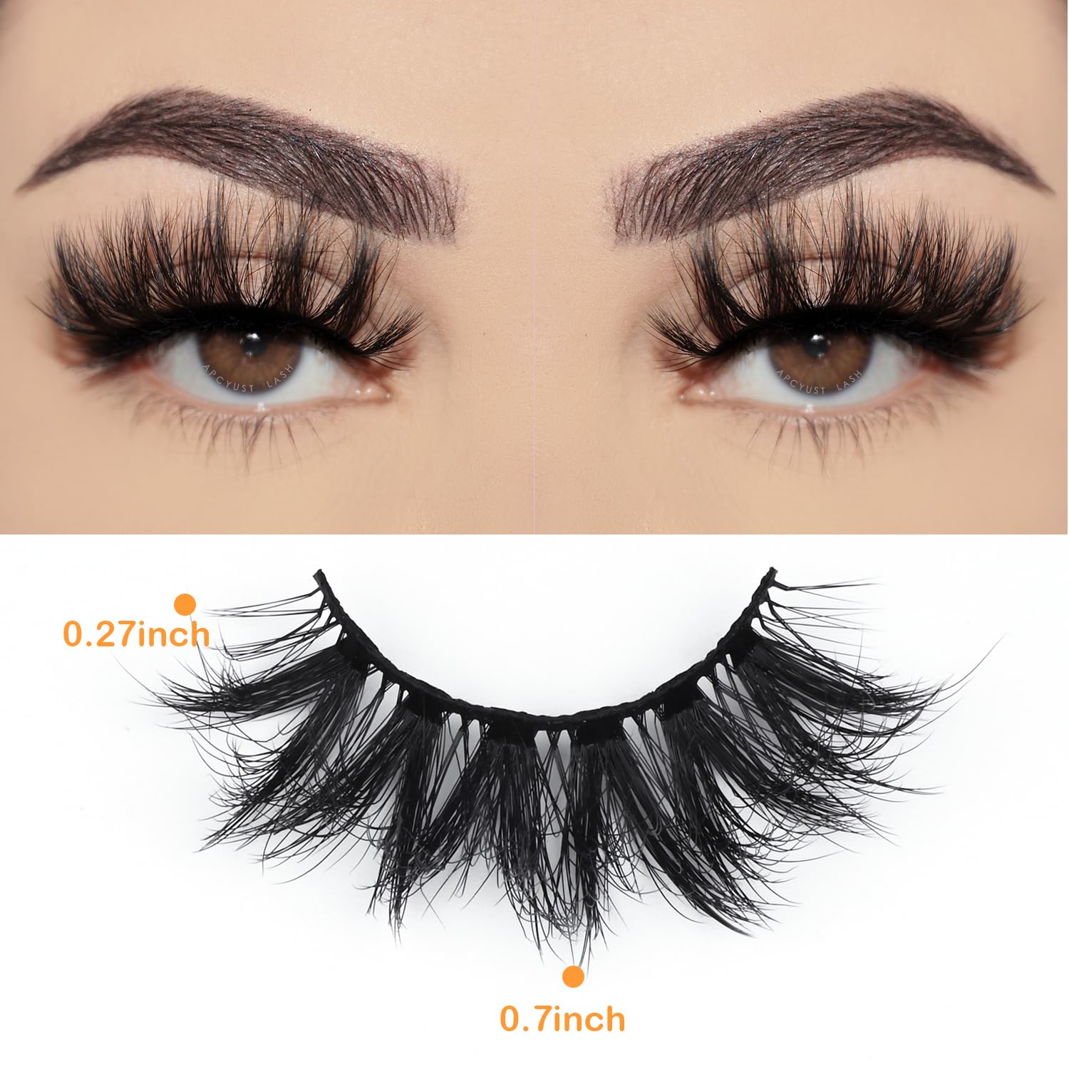 APCYUST Lashes Mink Bulk 30 Pair Wholesale Lashes 5D Fluffy Eyelashes Wholesale Faux Mink Eyelashes Natural Medium Length Fake Lash with Portable Pack (Round V 30 Pairs)