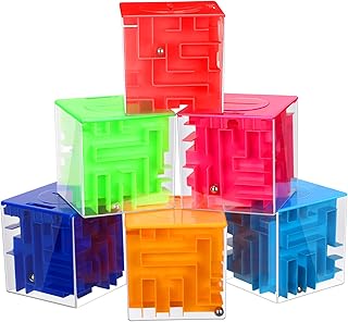 6 Pcs Money Maze Puzzle Box Large Money Holder Maze Puzzle Gift Box, Cash Holder Puzzle Box for Adults Money Box for Cash Gift Christmas Birthday Graduation