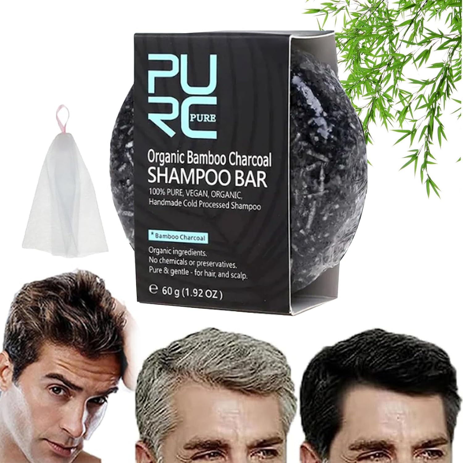 Pure Hair Revitalization Bar,Soap Cover Bar Soap for Gray Hair,Pure