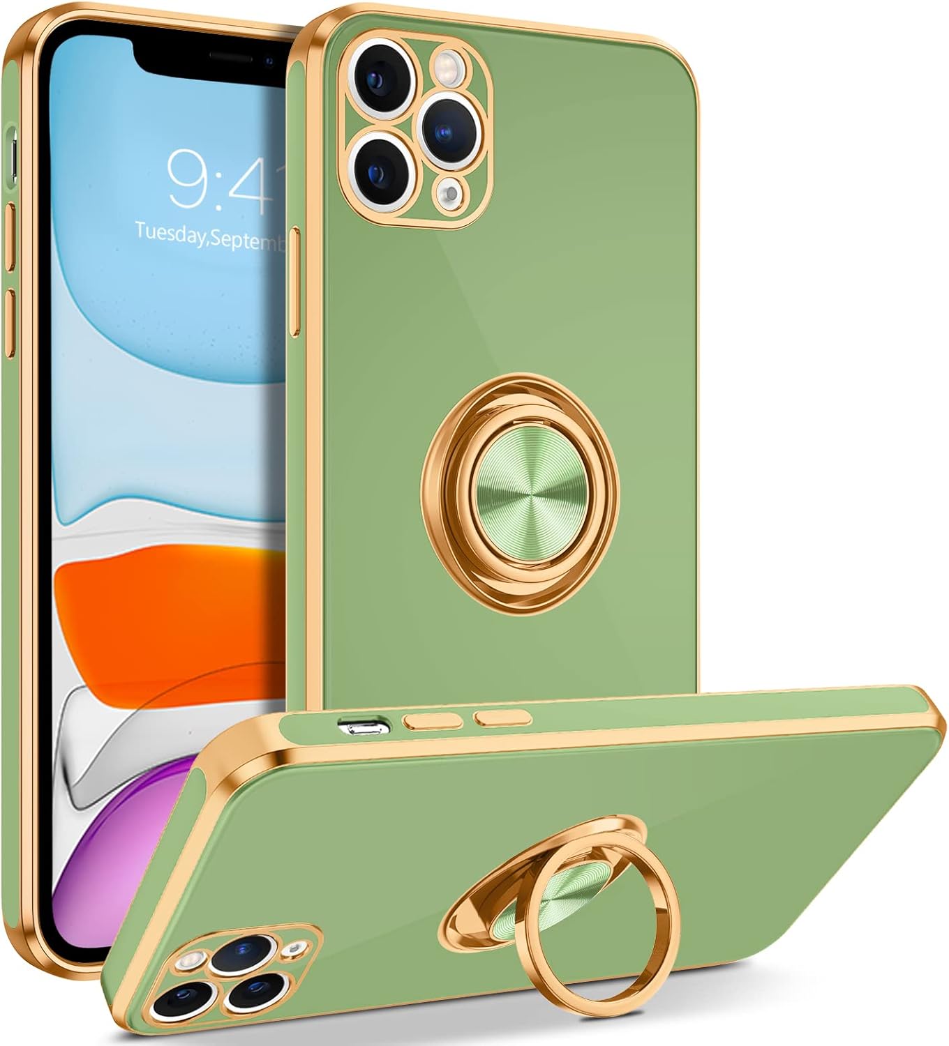 BENTOBEN Compatible with iPhone 11 Pro Case with 360° Ring