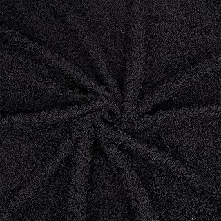 BENECREAT 1 Yard Faux Fur Fabric, 60.2inch Wide Polyester Material, 1mm Thick Craft Material for DIY Crafts, Sewing, Pet Furniture and Home Decor (Black)