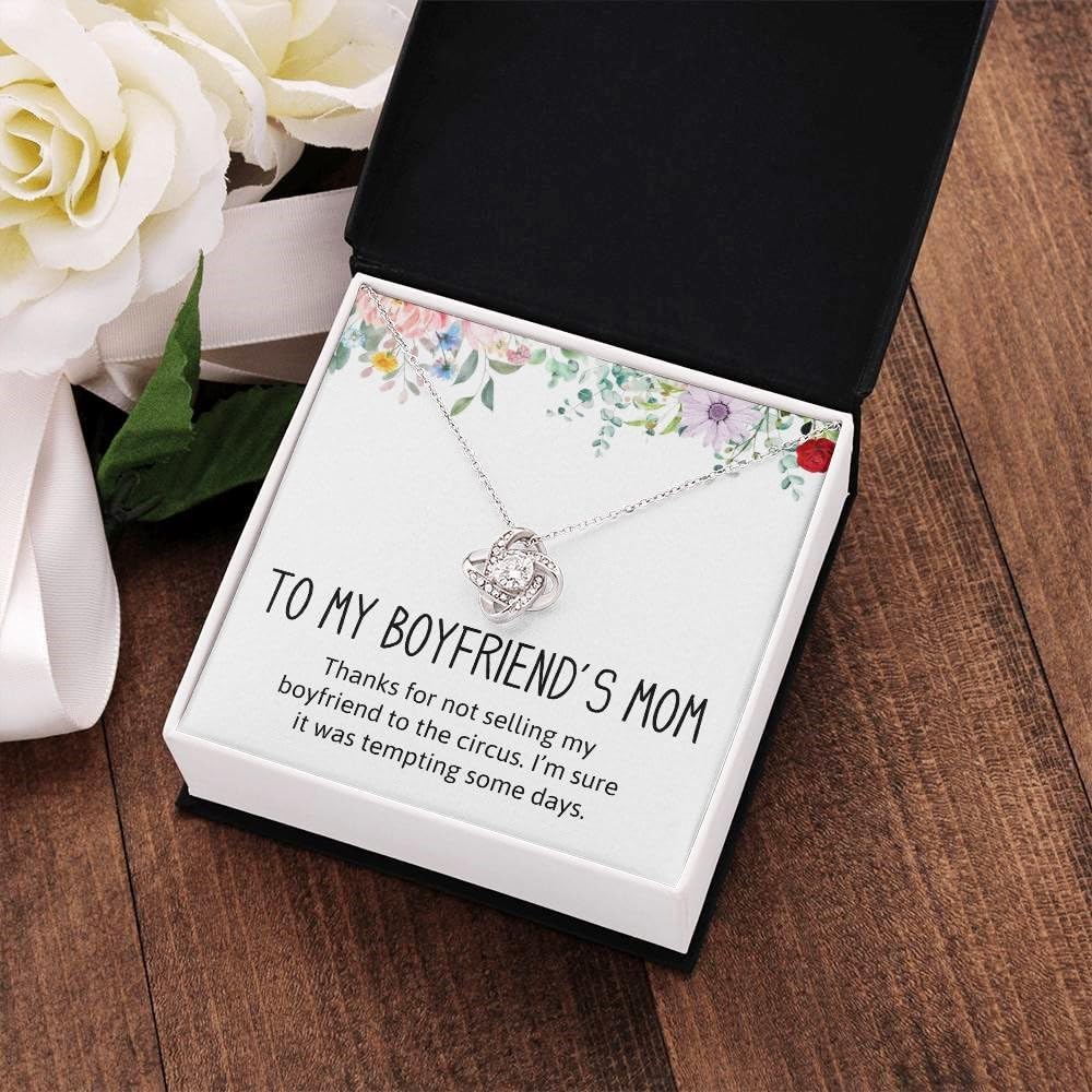 To My Boyfriends Mom Necklace, Mothers Day Gifts For Boyfriends Mom From Girlfriend, Mother's Day Necklace, Birthday Present To My Boyfriend Mom Christmas