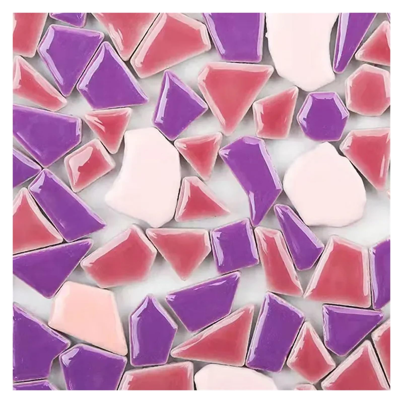 PUAISJN Crystal Mosaic Tiles, Porcelain Mosaic Tiles 100g Multicolor 1cm x(Mix5)
