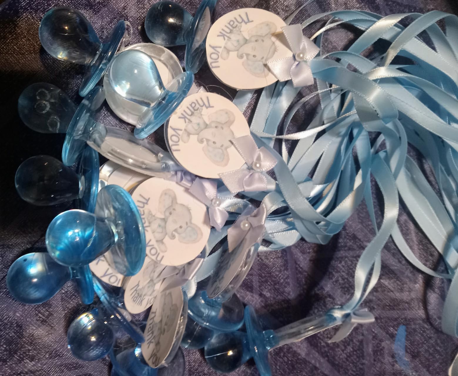 Amazon.com : Coume 100 Pcs 2.5 Inch Baby Shower Pacifiers Acrylic Baby ...