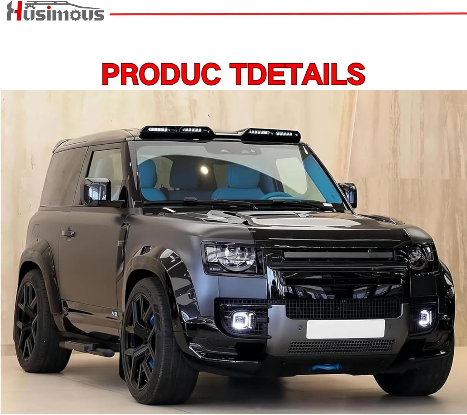 Widening Wheel Fender Trim Fits For Defender 90 2 Door 2020 2021 2022 2023 2024 2025 L663 Glossy Black Material ABS Fender Flare Accessories