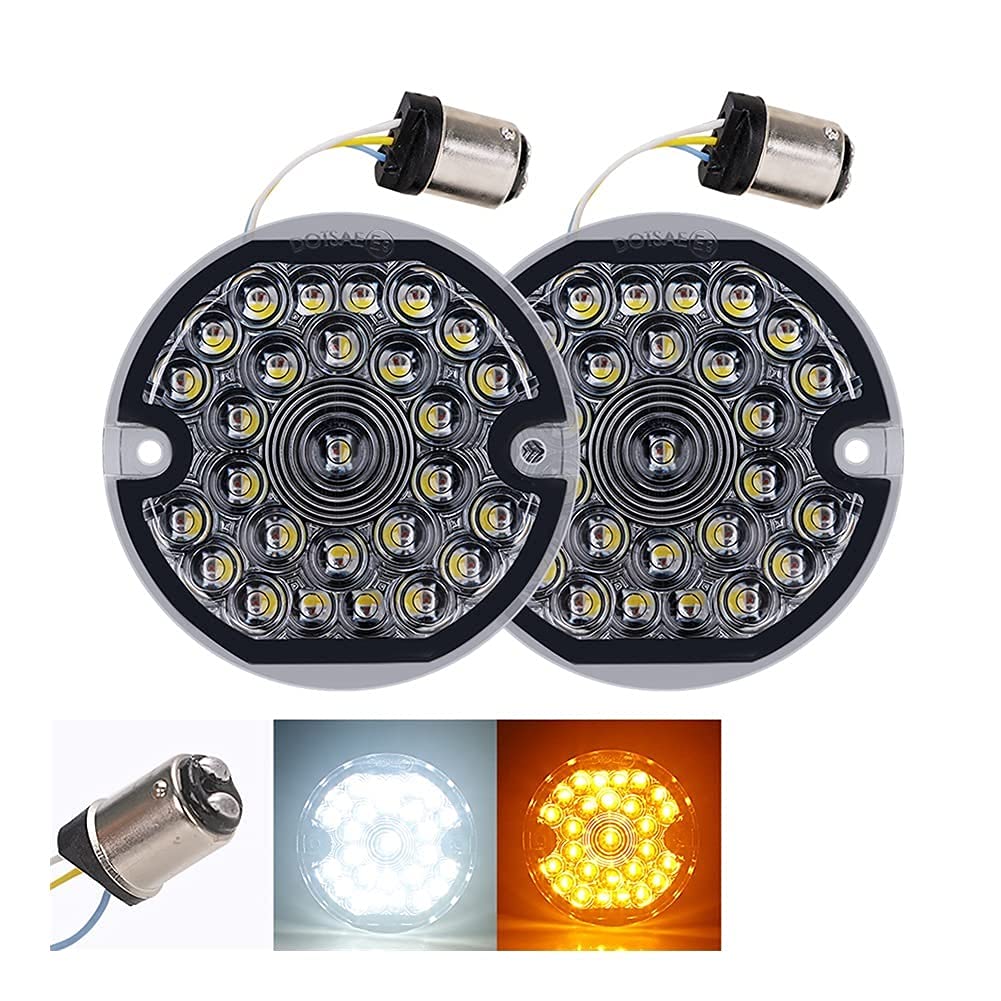 Motorcycle Lights SUP-Light LED Motorcycle Turn Signal Light with Runing Light for Harley Road King Ultra Classic Heritage Softail Classic (Color : Flashing Turning) (Color : Flashing Turning)