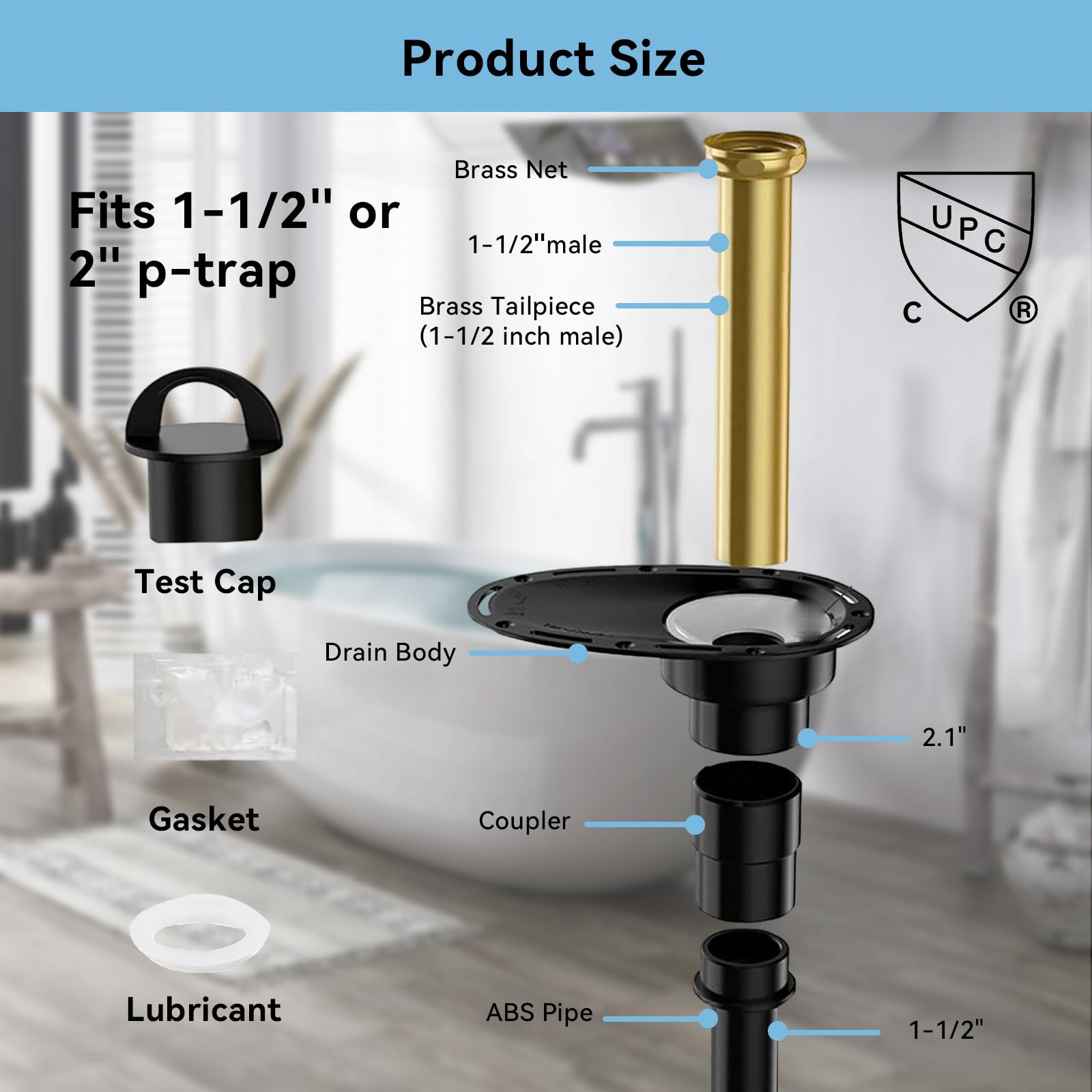 Snapklik.com : Freestanding Tub Drain Rough-In Kit, Free Standing ...