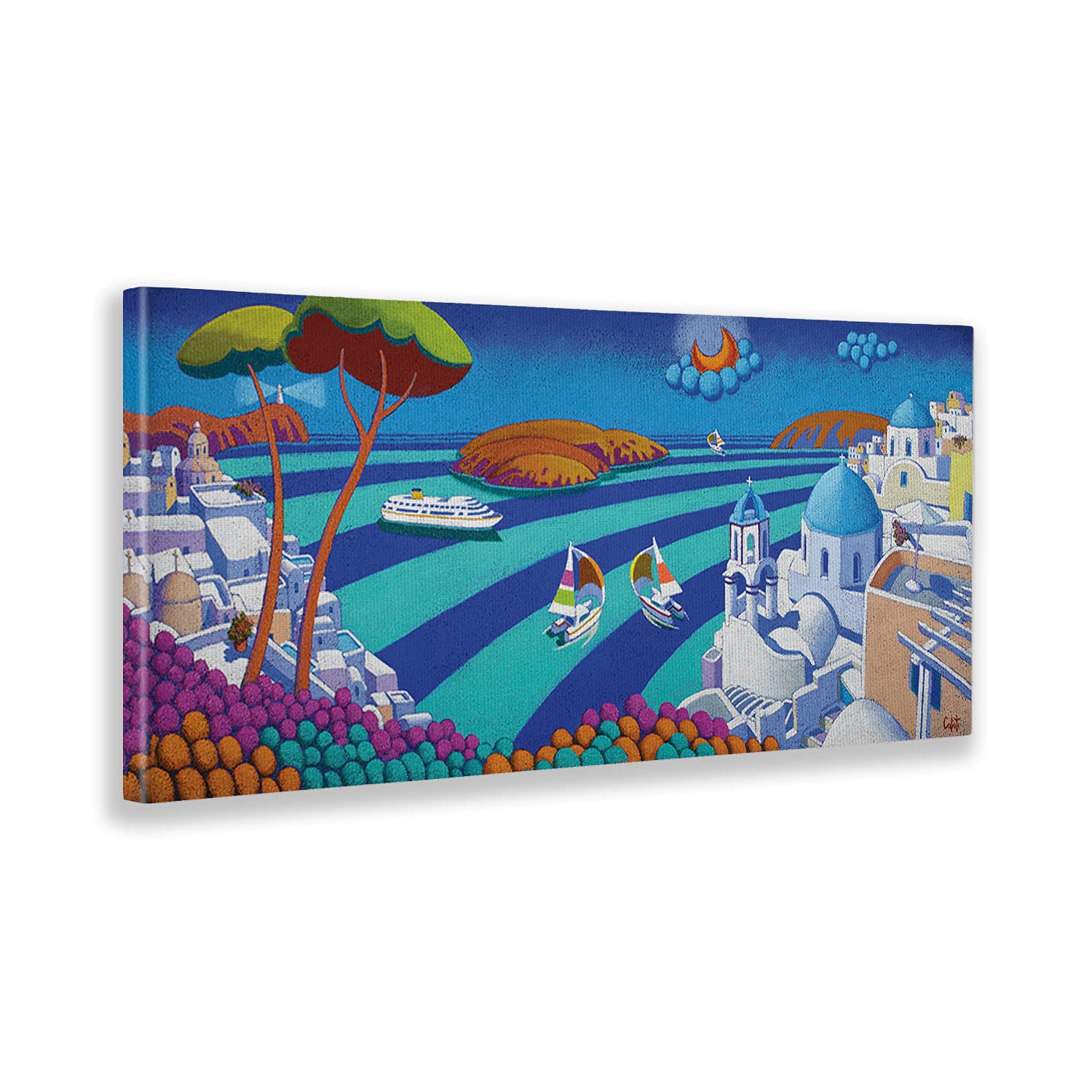 Quadro Su Tela 'Montagne Verdi' Di Stefano Calisti - 140x70 Cm, Pronto Da Appendere - Foto 6