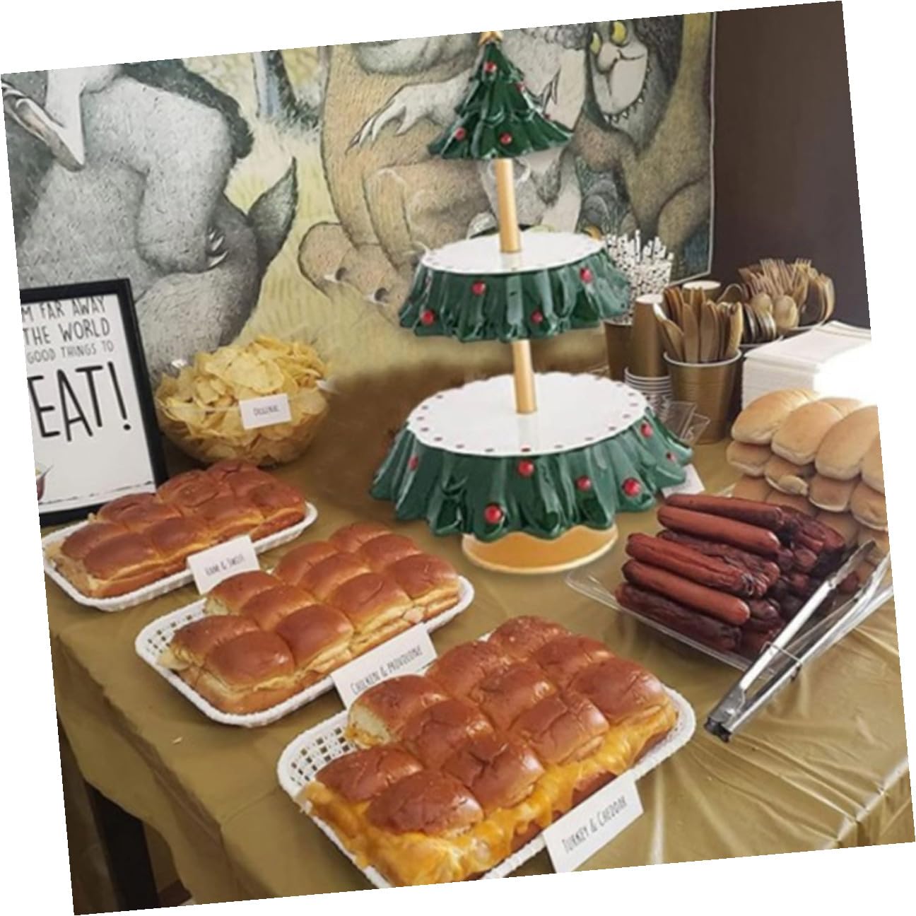 Espositore Natalizio per Snack Multiuso in Resina Effetto Decorativo Delicato, Tavolo per Feste di Natale e Celebrazioni Piatti per Dolci e Frutta