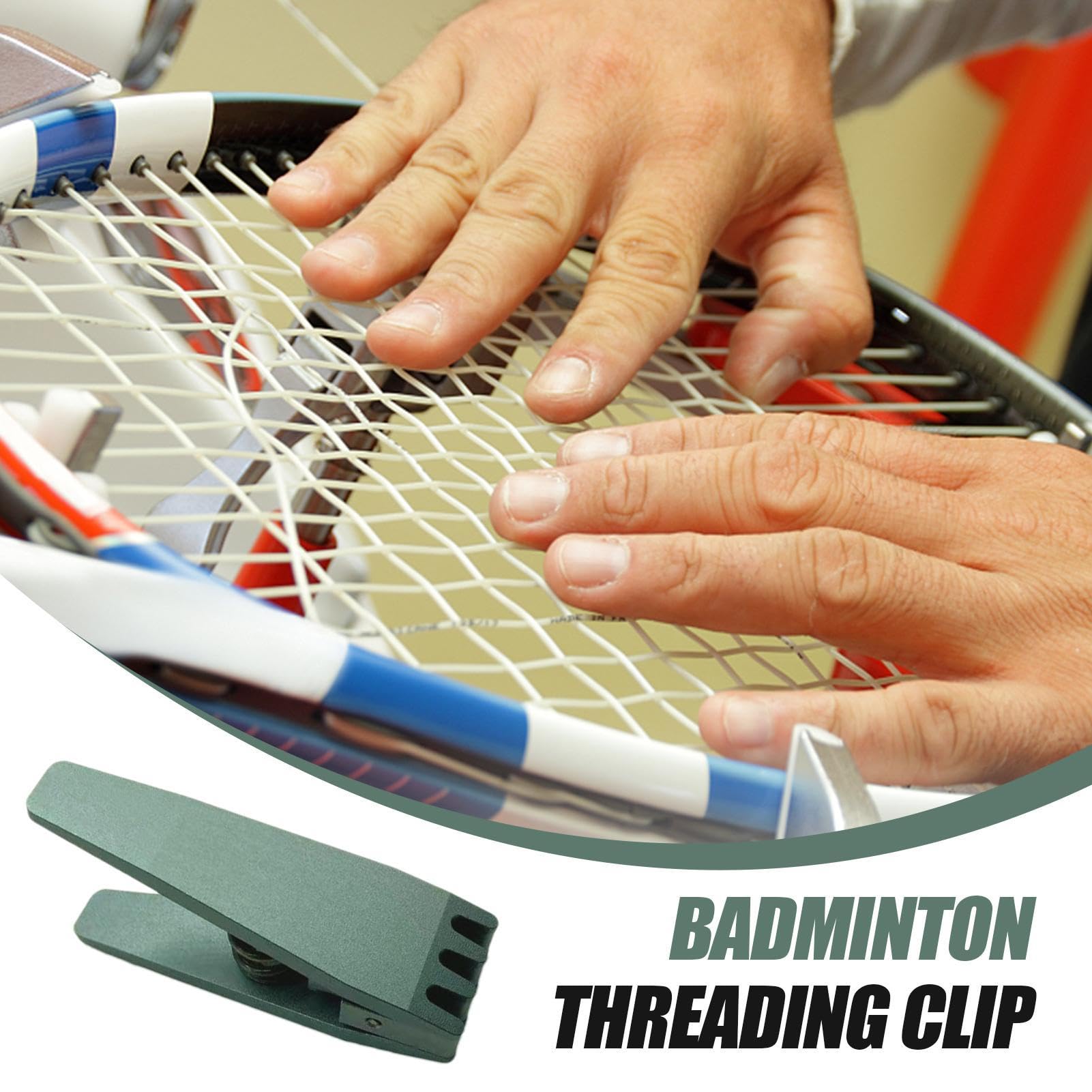 Zubehör zum Bespannen von Badmintonschlägern – Schlägerklemme, Besaitungsklemmen für Badmintonschläger | Besaitungsklemme für Tennisschläger, Besaitungswerkzeug für Schläger – 4-zackige Badminton-Span