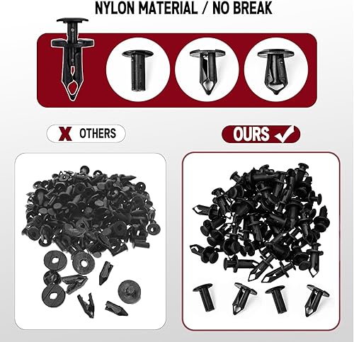 Miniatura 4 de Xislet 120 piezas UTV Nylon Fender Clips/Body Remaches compatibles con Polaris Ranger RZR Kawasaki Teryx Honda 90653-HC4-900 Pioneer Suzuki