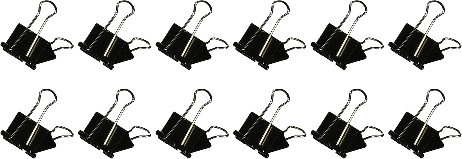 Internatal Corp. 99050 Binder Clips, Medium, 1-1/4-Inch Wide