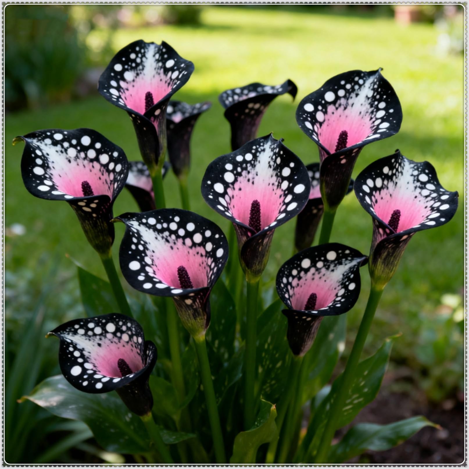 Perennial Calla Lily Bulbs/Easy to Maintain ＆ Easily Pollinated/Grow in Beds, Borders ＆ Patio Pots/Excellent Display-4 Bulbs-C
