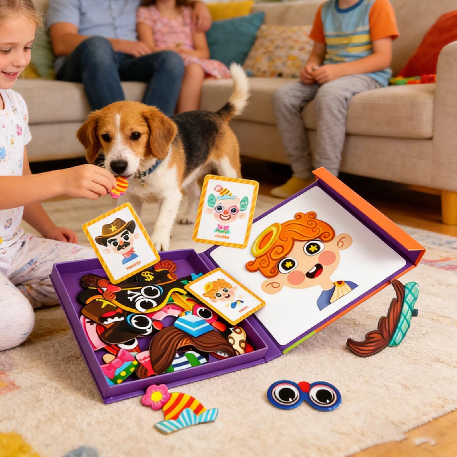 Genérico Puzle de Vestir,Tablero Magnético Educativo para DIY,Juegos de Vestir DIY y Hechos a Mano | para Niñas De 3 A 6 Años Juego De Imitación Preescolar Regalo