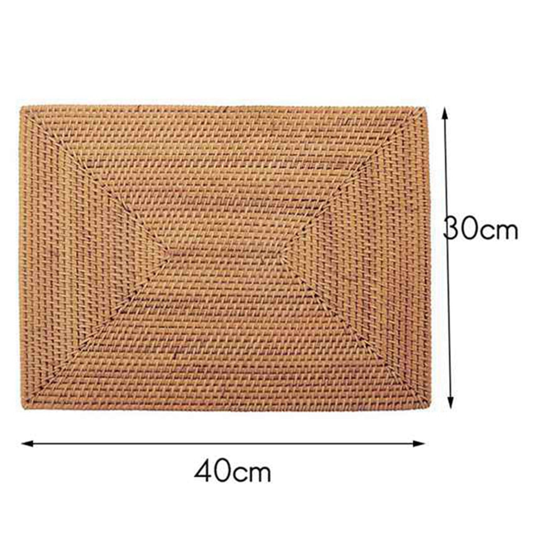 6X Esteras de Mesa Manteles Individuales de Ratán Antideslizante Mesa de Comedor Manteles Individuales Tejidos Resistentes Al Alfombrillas Resistentes para Mesa de Comedor