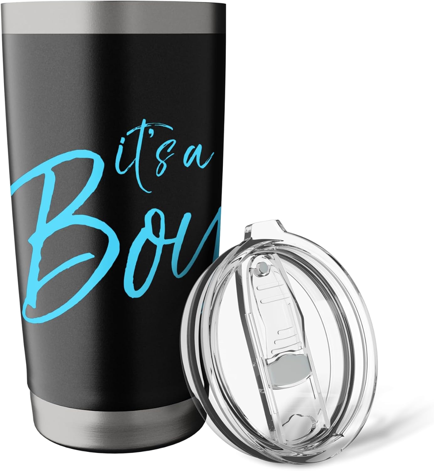 It's a Boy Shirt Fun Cute Blue Gender Reveal Pregnancy Tee Stainless Steel Insulated Tumbler image 5