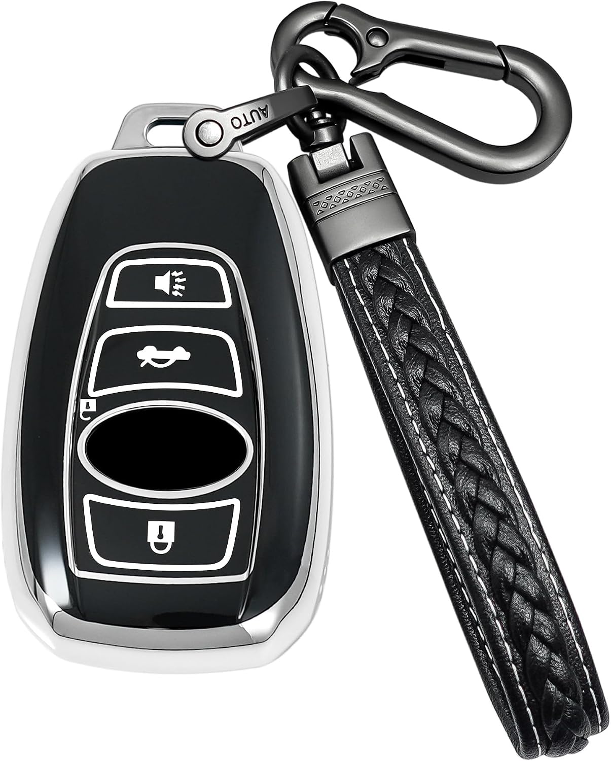 Key fob Cover Compatible with Subaru BRZ Legacy Outback Ascent Crosstrek Forester WRX Remote Smart Key,TPU Protective Key cas (Pink)