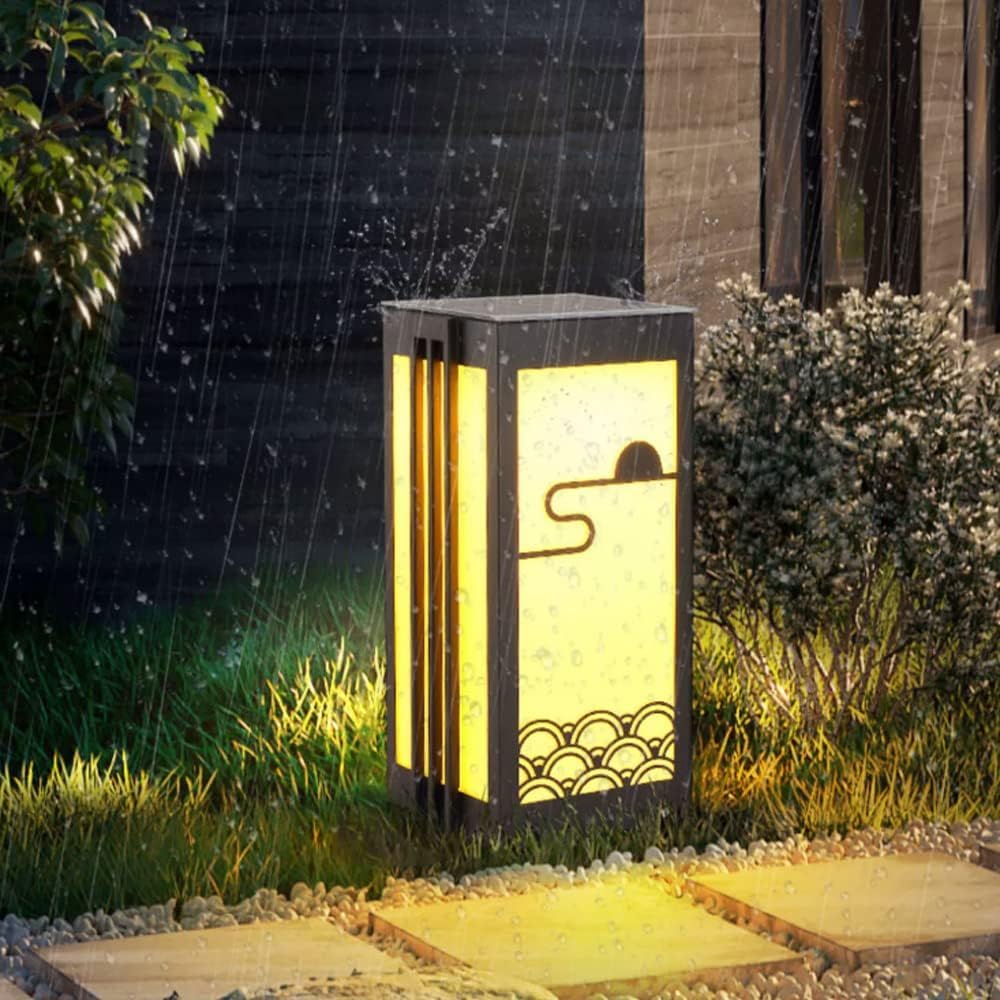 QUSYZD Strong Outdoor Post Pathway Lights Landscape Pathway Light Ip65 Outdoor Waterproof Walkways Path Light Black Square Lawn Floor Lamps Pool Porch Gate Housing Pillar Pole,