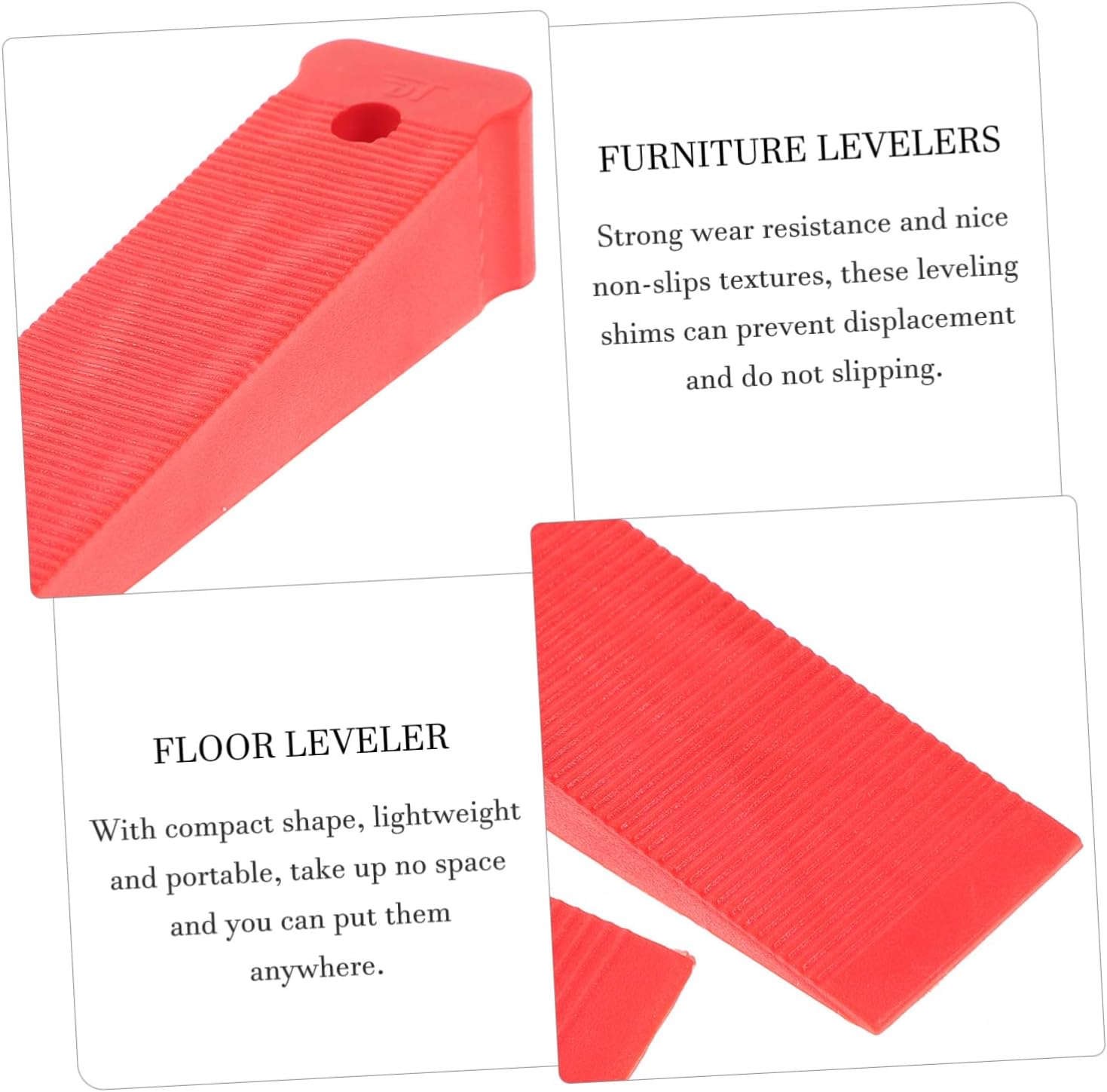 LIFKOME 10pcs Plastic Shims for Leveling Furniture Doors and Windows Durable Non-Slip Wedges for Home Improvement and Stabilization Easy to Use Tools