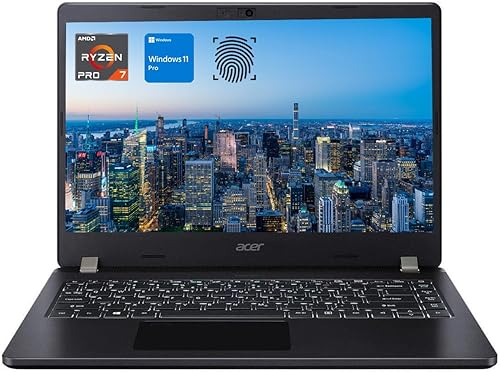 acer TravelMate P2 Business Laptop, AMD Ryzen 7 PRO 5850U (Beat i7-1165G7), pantalla FHD de 14 pulgadas, 16 GB de RAM, SSD de 512 GB, lector FP, KB