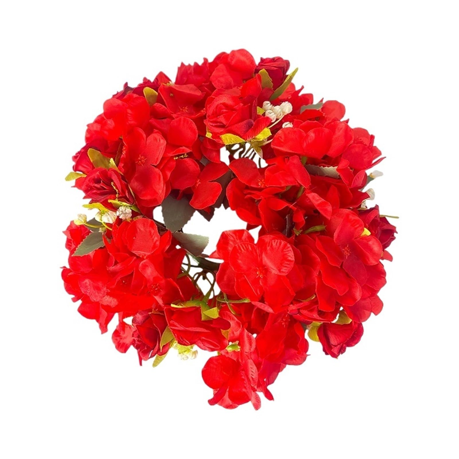 Casetlong 1pc Artificial Flowers Wreath Decoration Flower Row For Wedding Garland Home Front Door Decor DIY Day Decorations(Red)