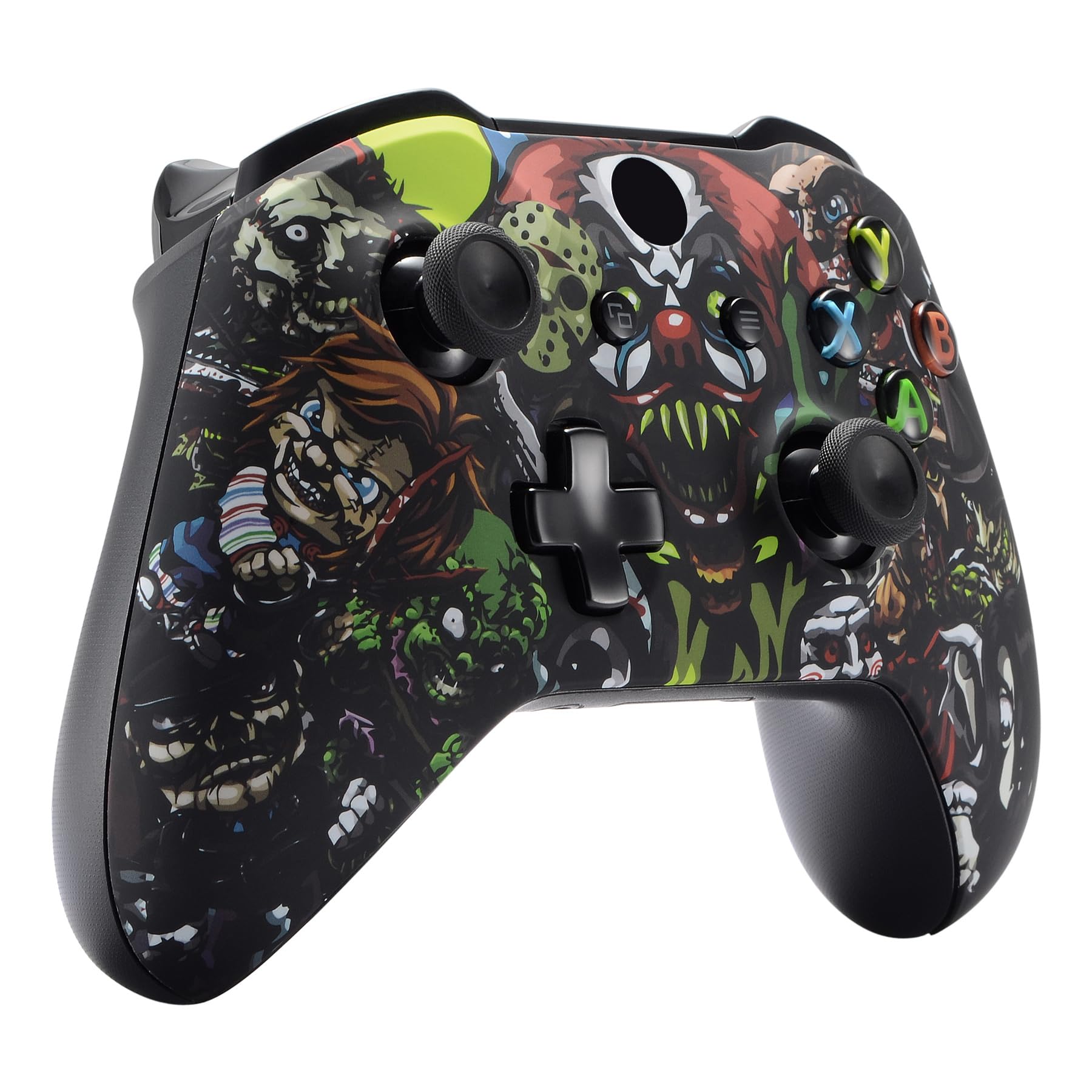 eXtremeRate Coque Avant de Remplacement pour Xbox One S/X Manette, Coque Avant avec Motifs pour Xbox One S/X Manette (Modèle 1708), Fête Effrayante - 4