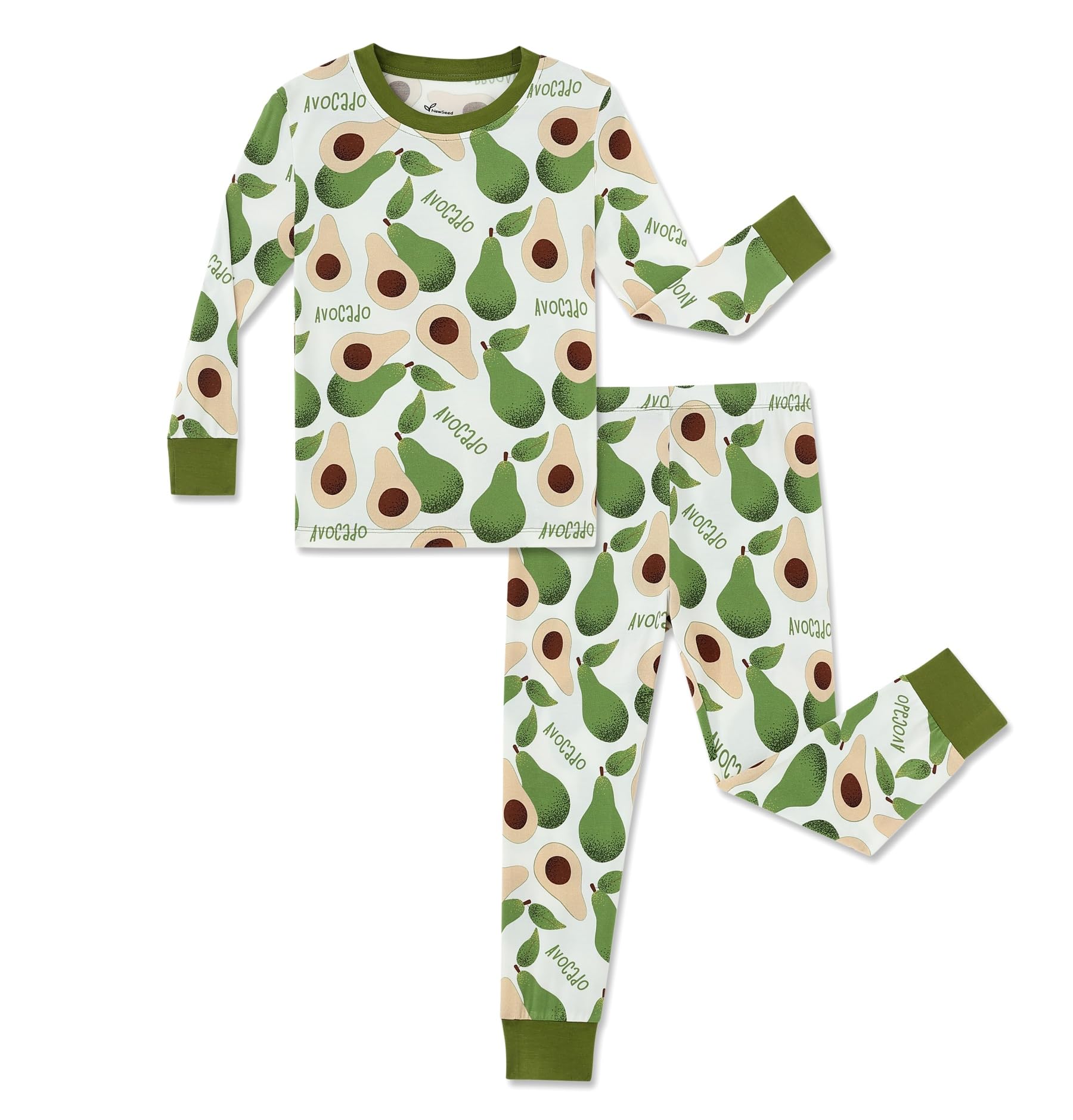 Kids 2-Piece Soft Bamboo Viscose Clothing Set, Long Sleeve Top &amp; Pants, Everyday Outfit for Toddler Boys &amp; Girls