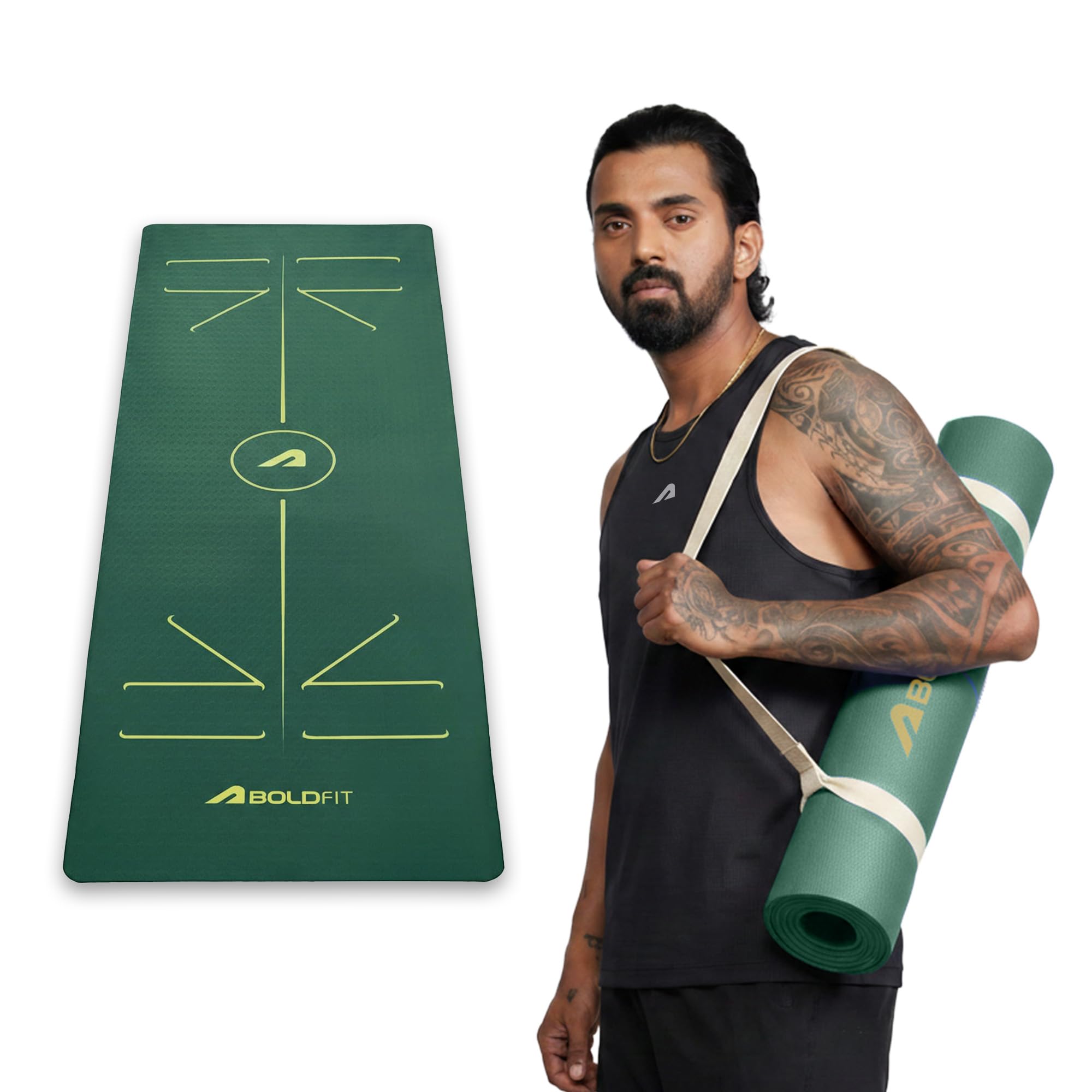 Boldfit Yoga Mat for Women & Men - TPE Eco Friendly 6mm thickness Non Slip Classic Pro Exercise Mat for Home Workout Pilates Floor Exercises Gymnastics Meditation with carry Bag & strap - Pro-image-11