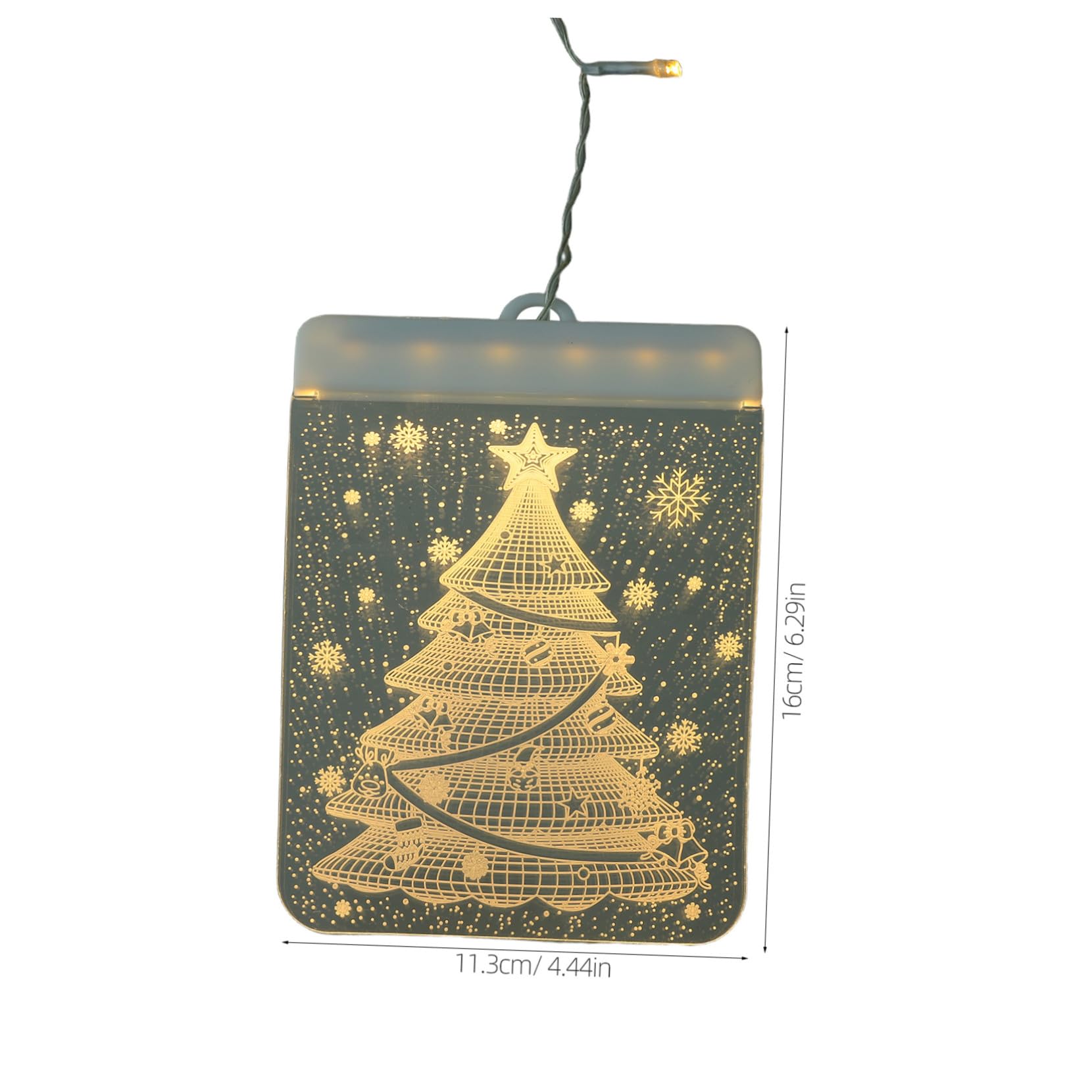 Ciieeo Guirlandes Lumineuses LED pour Fenêtre avec Bonhomme Flocons Télécommande Incluse Décoration de Noël Intérieure