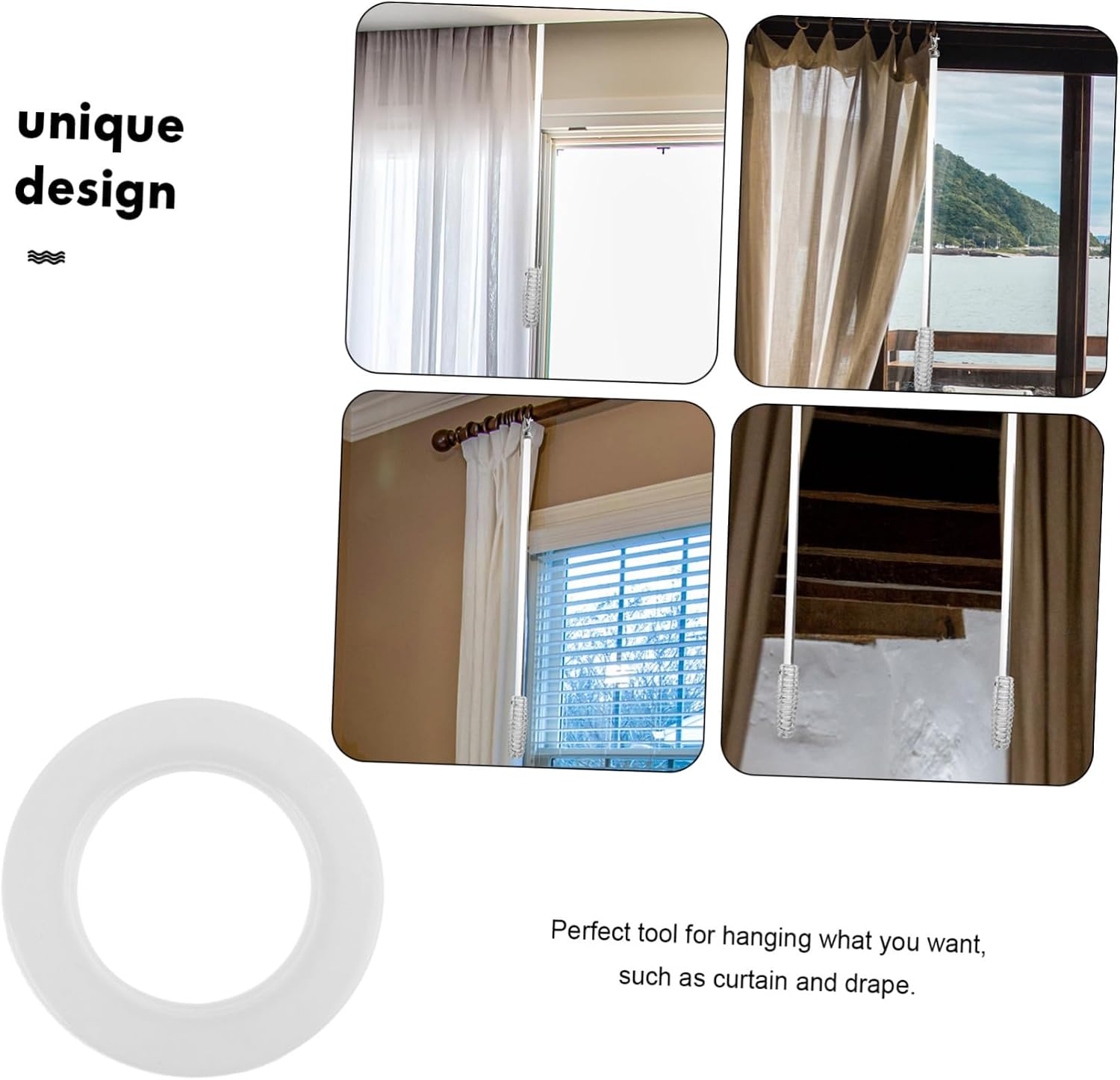 80pcs Plastic Curtain Grommet Rings Drapery Circle Rings Noisy-Proof Sturdy for Window and Shower Curtains