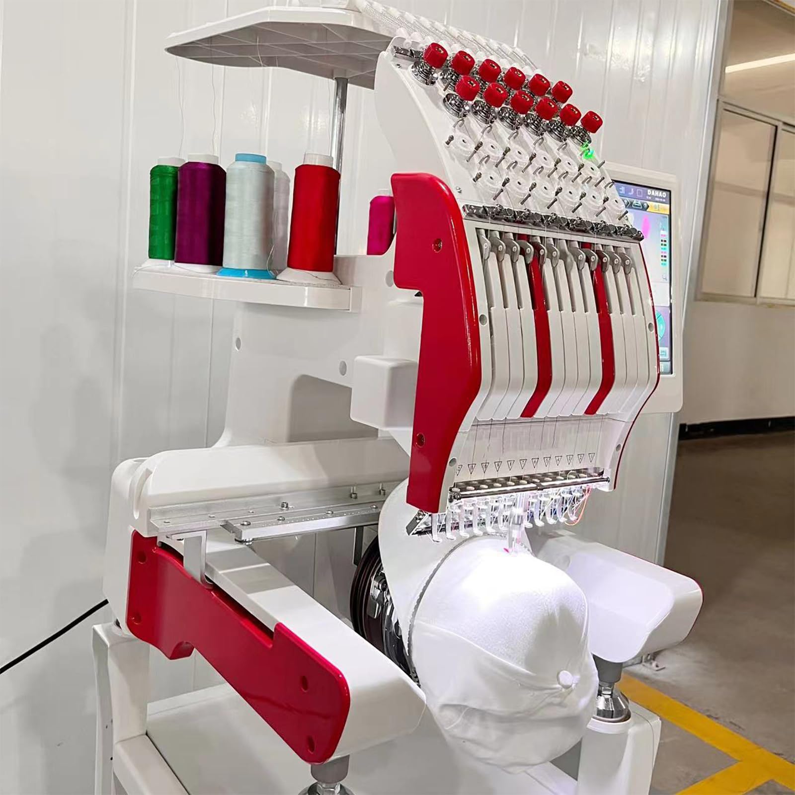 Amazon | 業務用刺繍機、LCDディスプレイ付き12針コンピューター刺繍機