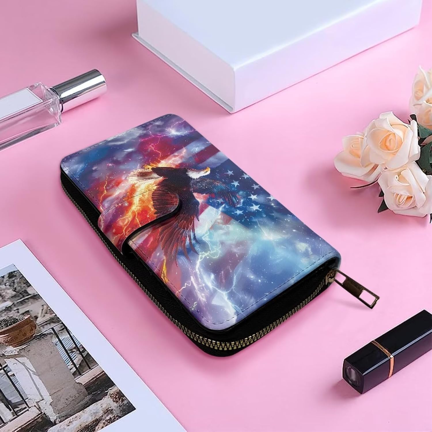 COEQINE Animal Wallet, Cute Chicken Long Leather Money Bag, Handbag With Zipper for Coin Phone, Travel Handbag for Party - Image 6