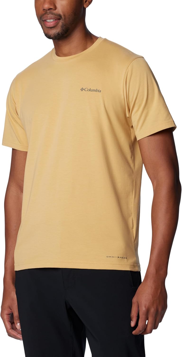 Columbia Men's Sun Trek Short Sleeve Tee, Light Camel, Medium