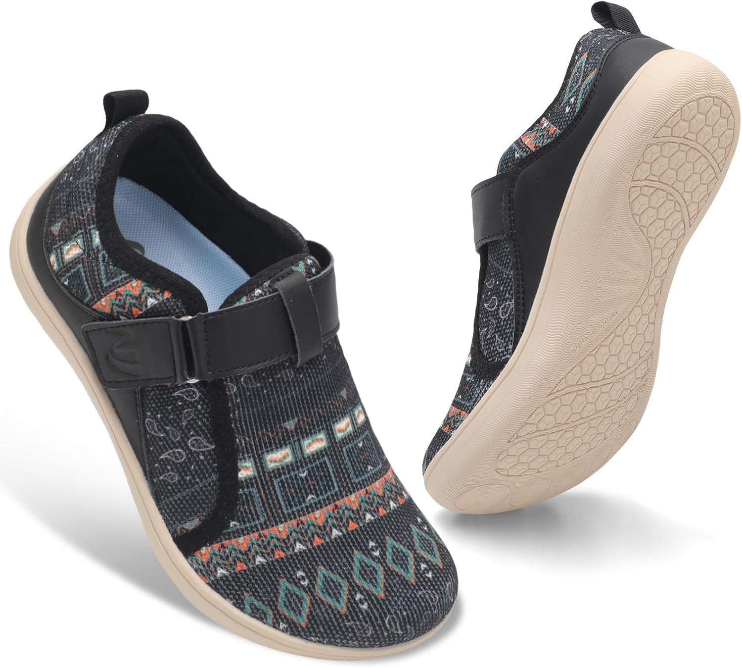 Spesoul Wide Womens Walking Shoes Adjustable Diabetic Shoes Breathable Zero Drop Barefoot Shoe Neuropathy Edema Nursing Shoe Wide Width Sneakers